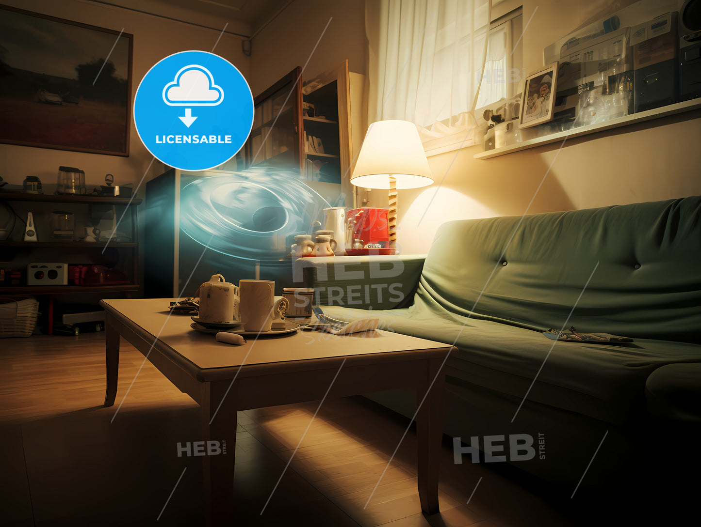 In The Living Room, A Living Room With A Couch And Coffee Table