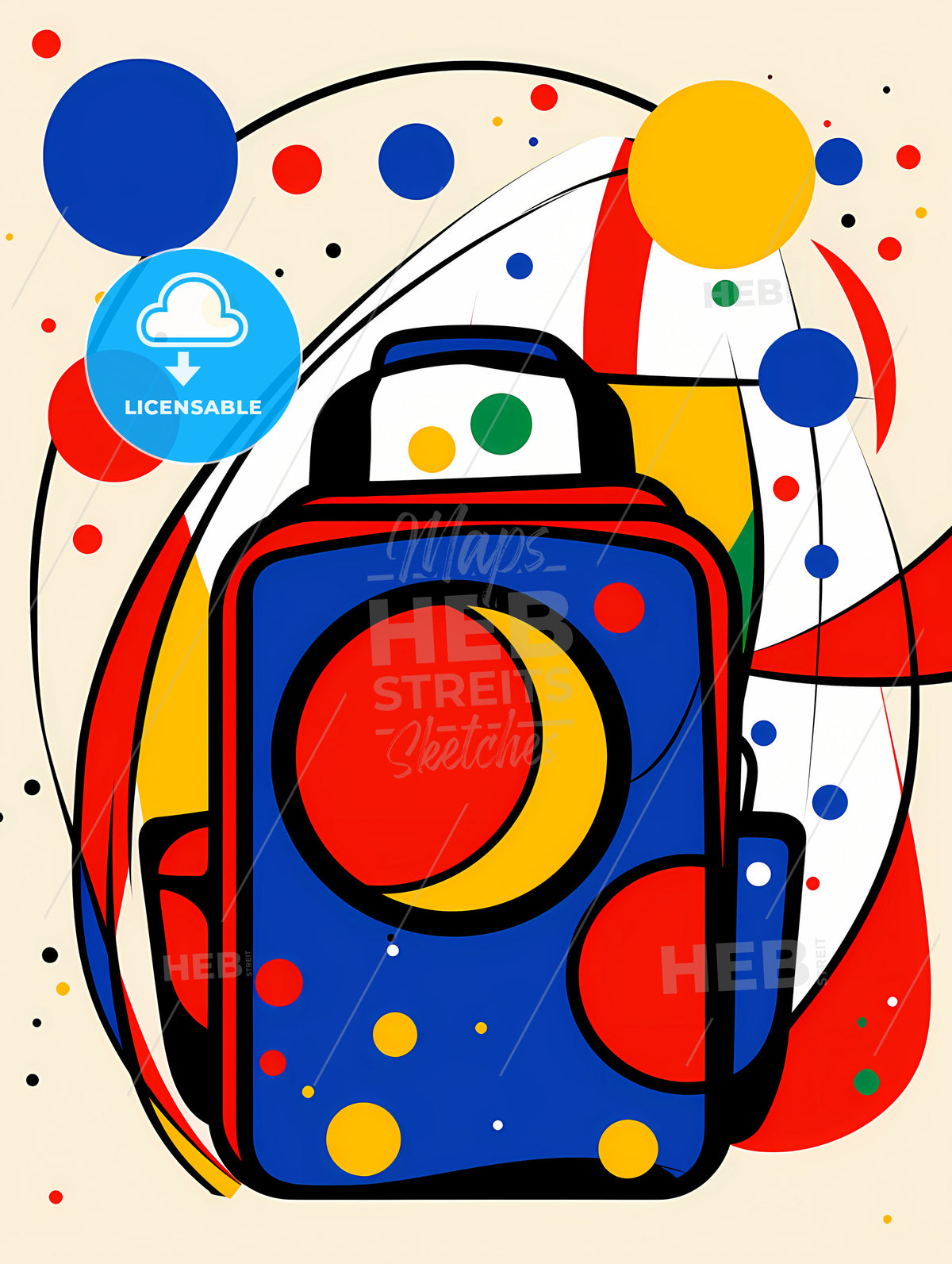 Minimalist Back To School Art, A Colorful Art Piece Of Art