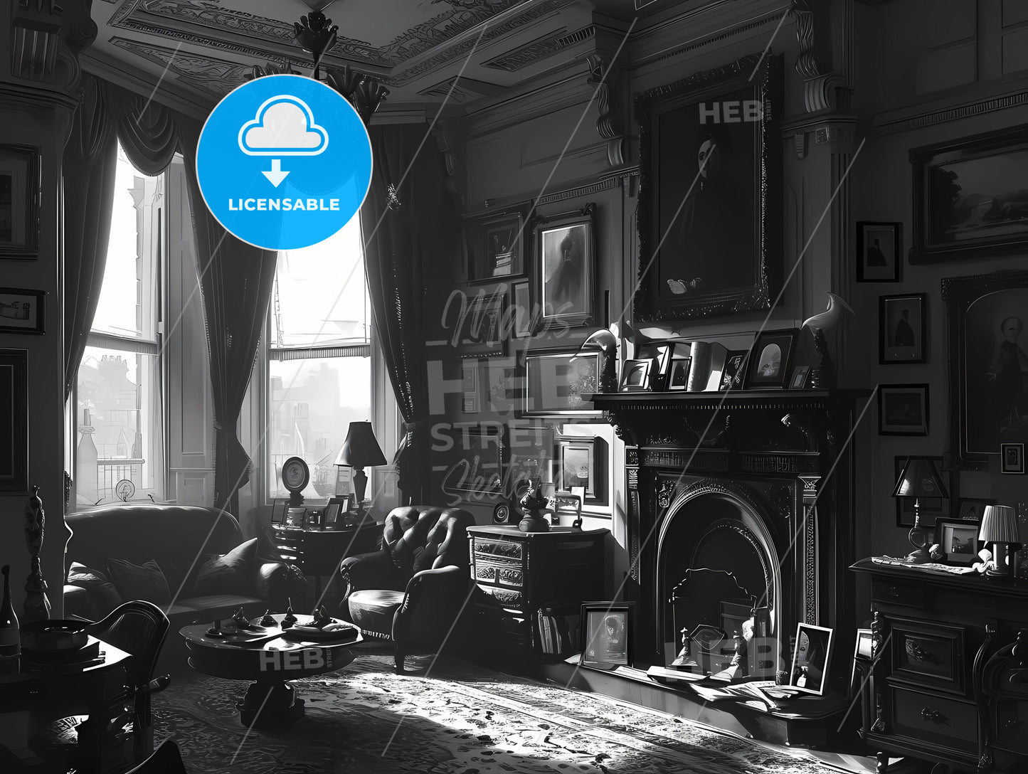 A Cozy Living Room With A Fireplace, A Room With A Fireplace And A Couch