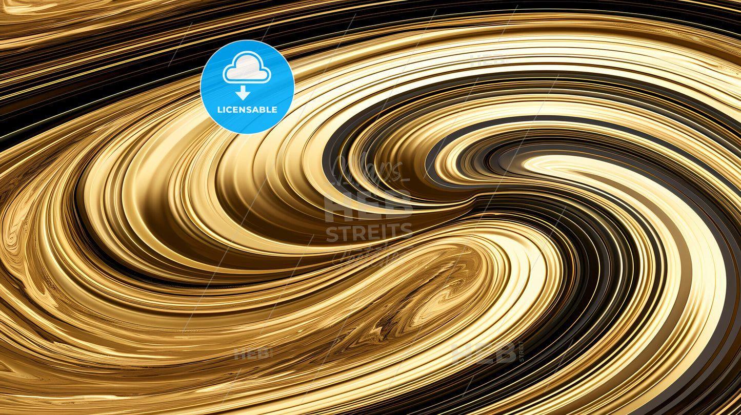 Background, Using One Color In Golden, And Using One Texture Of Marble - A Gold Swirly Swirl