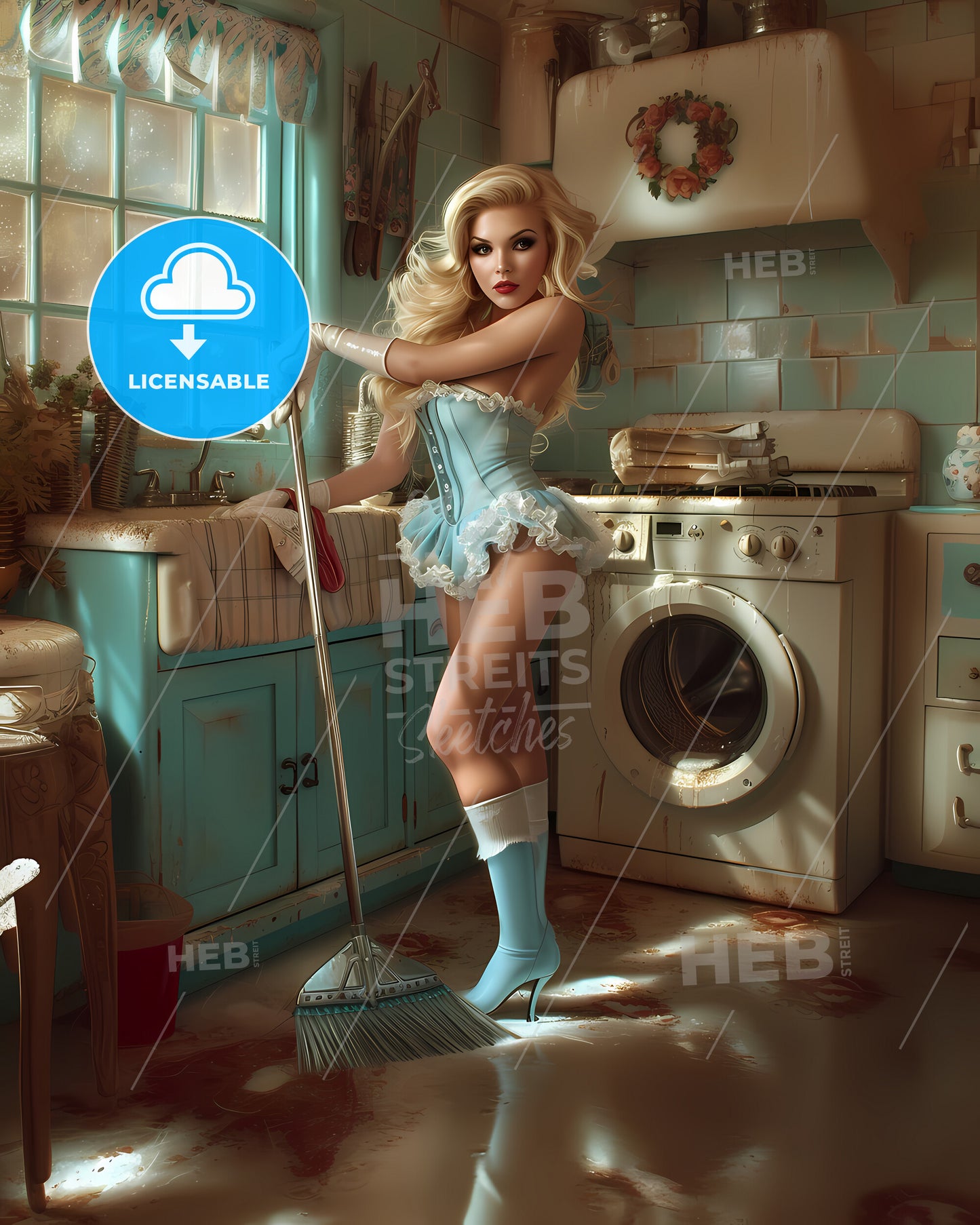 Housewife - A Woman In A Kitchen