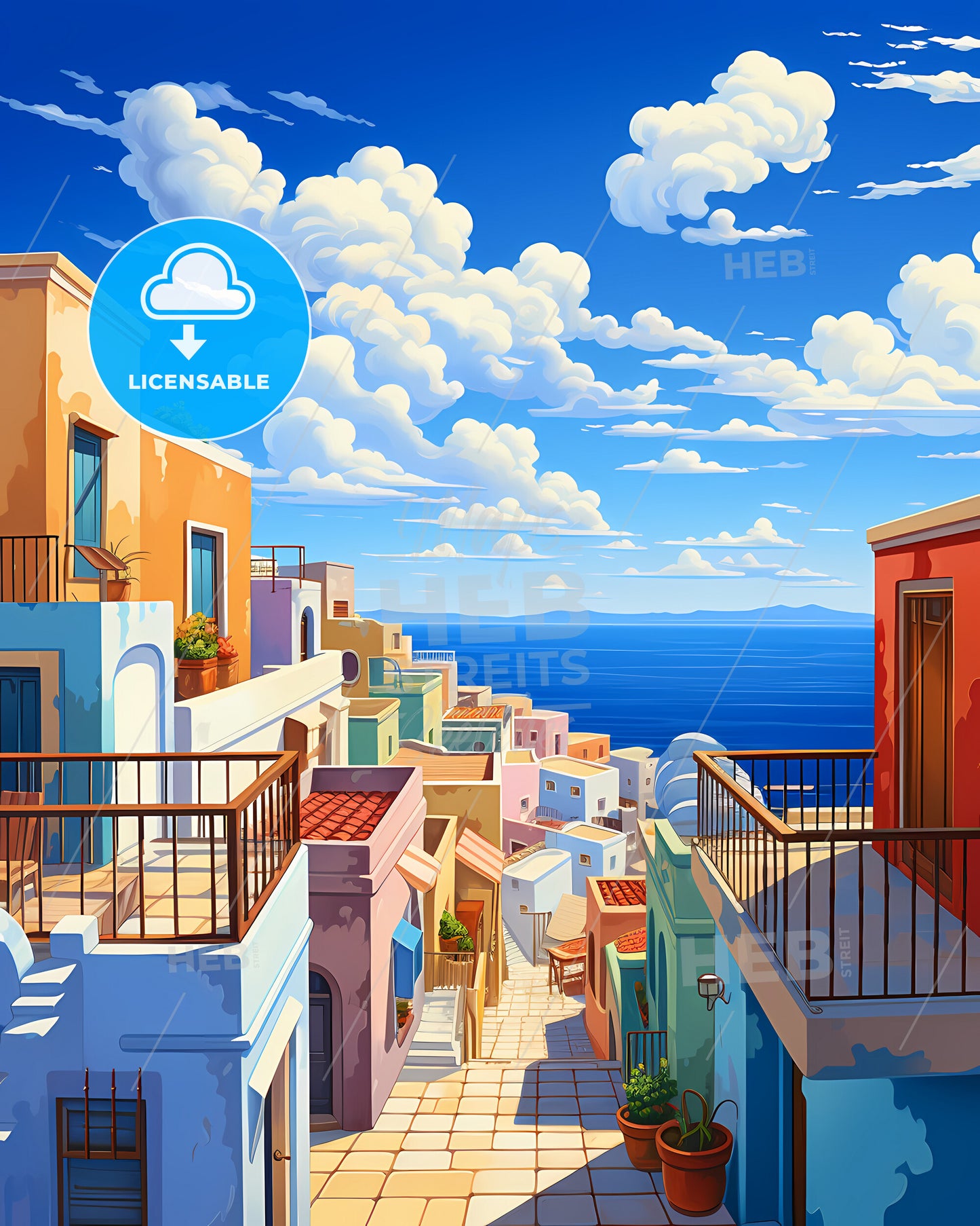 On The Roof Of Maldives, Republic Of Maldives - A Colorful Buildings With A Walkway Over The Water