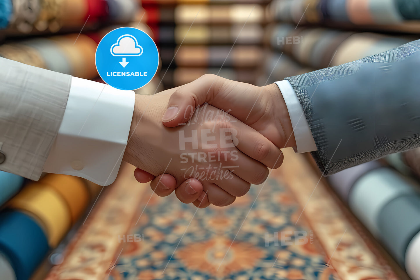 Close Up Of A Hand Shake Between Seller And Customer In Handicraft Workshop - A Close Up Of Hands Shaking