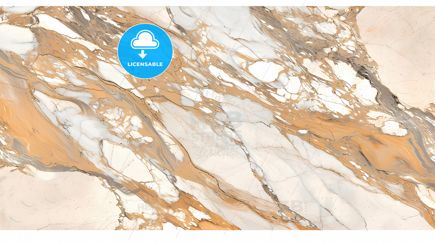 Background, Using One Color In Golden, And Using One Texture Of Marble - A Close Up Of A Marble