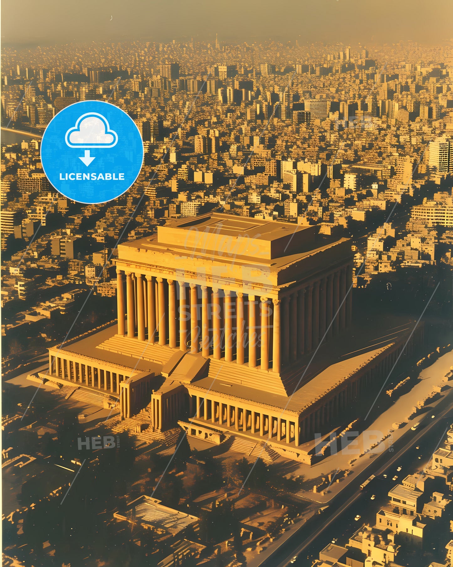 In Ancient Babylon, There A Very Wide Temple Structure In The Middle Of The Walled City - A Large Building With Columns And A Large City