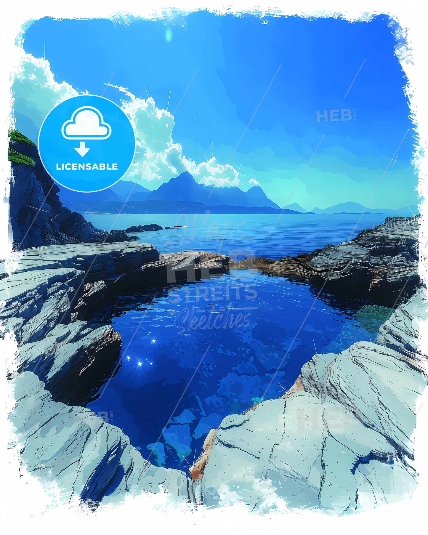 Giola Natural Pool, Greece - A Blue Water In A Body Of Water