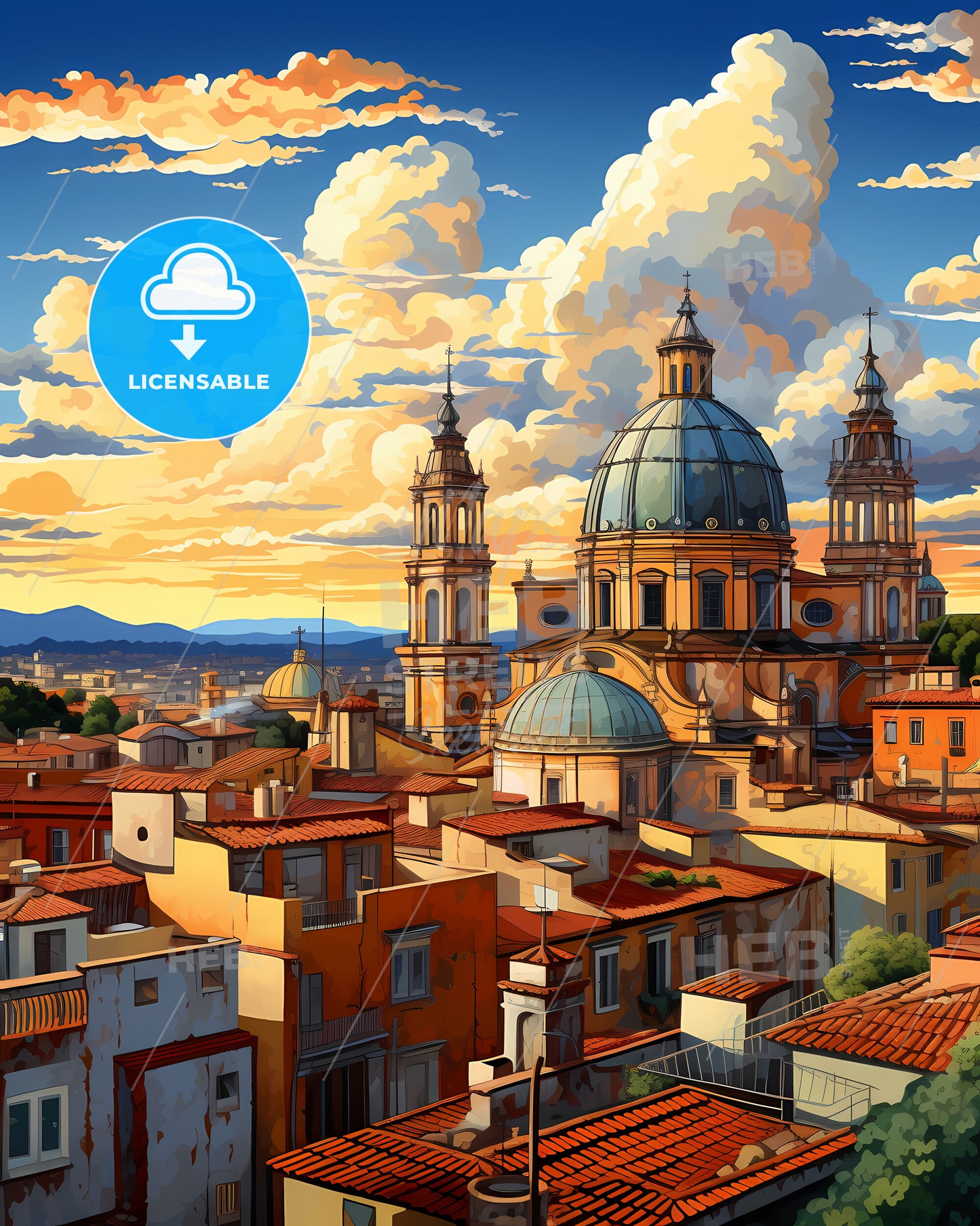 On The Roofs Of Berlin, Germany - A City With A Dome And Towers