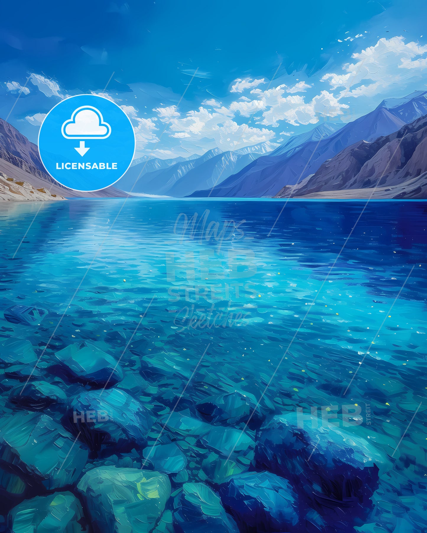 Pangong Lake, India - A Blue Water With Mountains In The Background