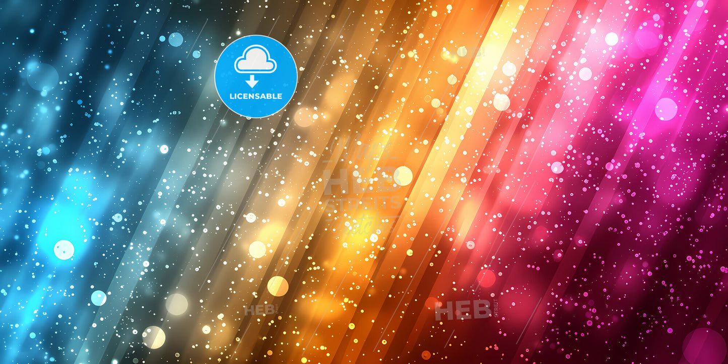 Abstract Panoramic Background With Colorful Spectrum - A Colorful Lights And Stripes