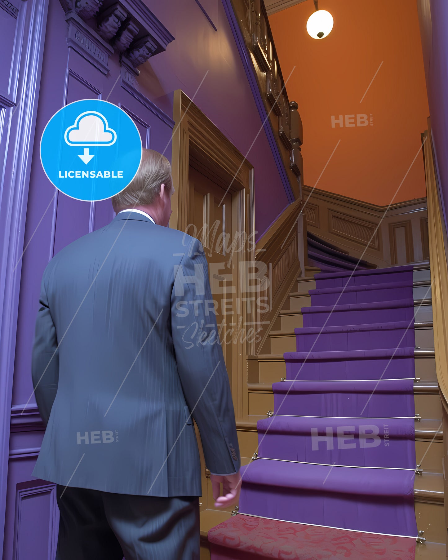 Expect A Sprinkle Of Luck Today - A Man Walking Up A Staircase