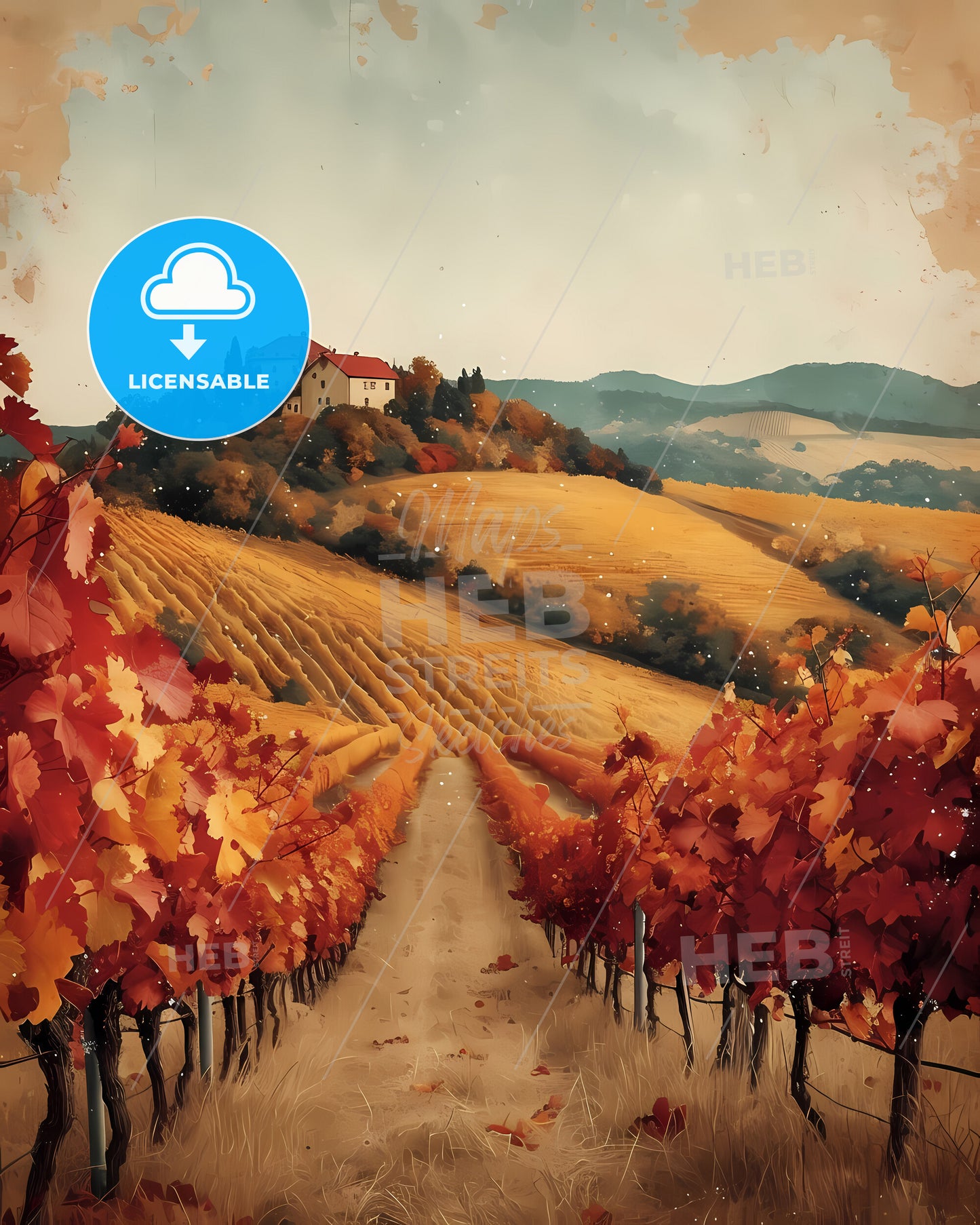 Pfalz, Germany - A Vineyard With A House On Top Of It