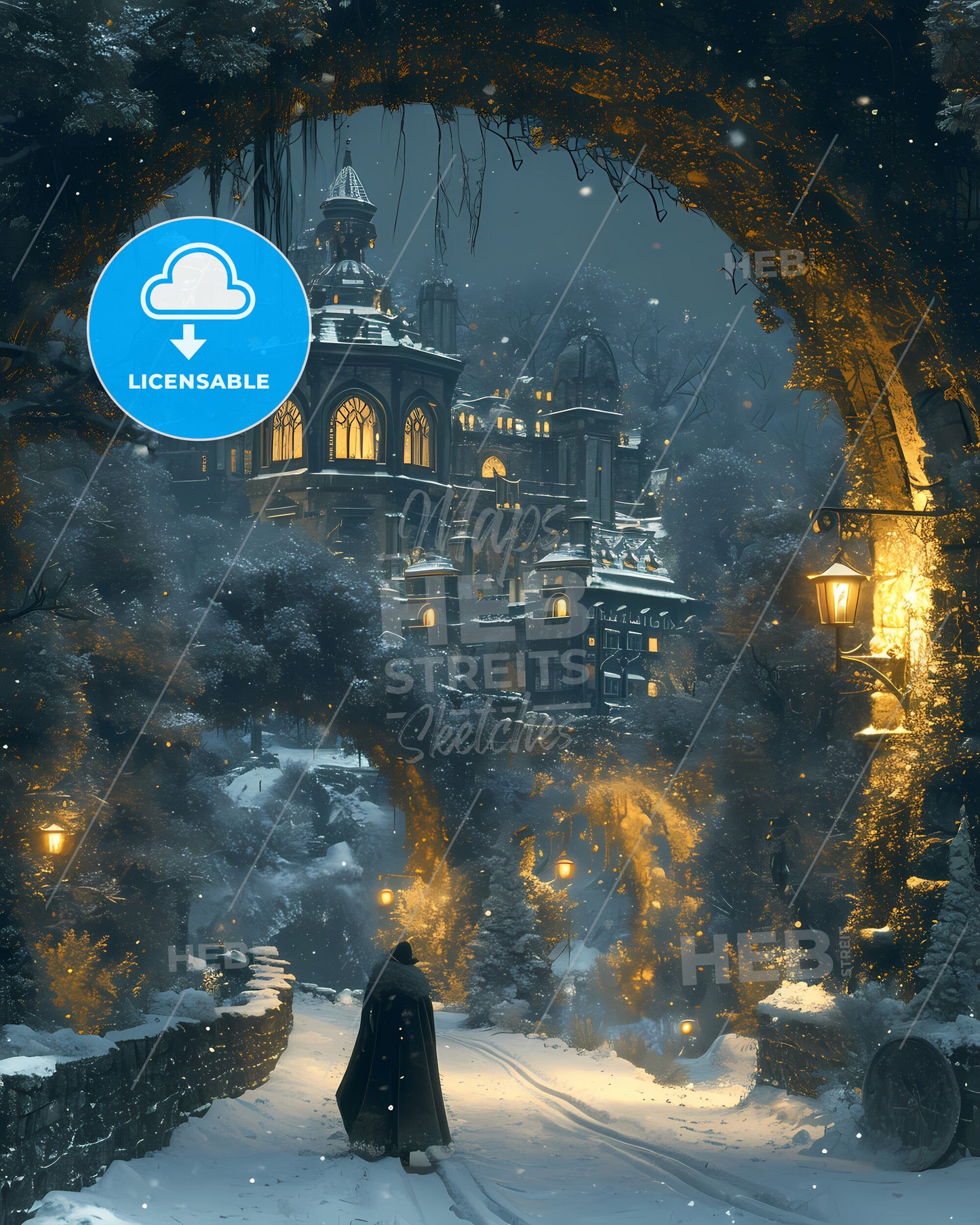 An Epic Winter Forest - A Person Walking Through A Snowy Path