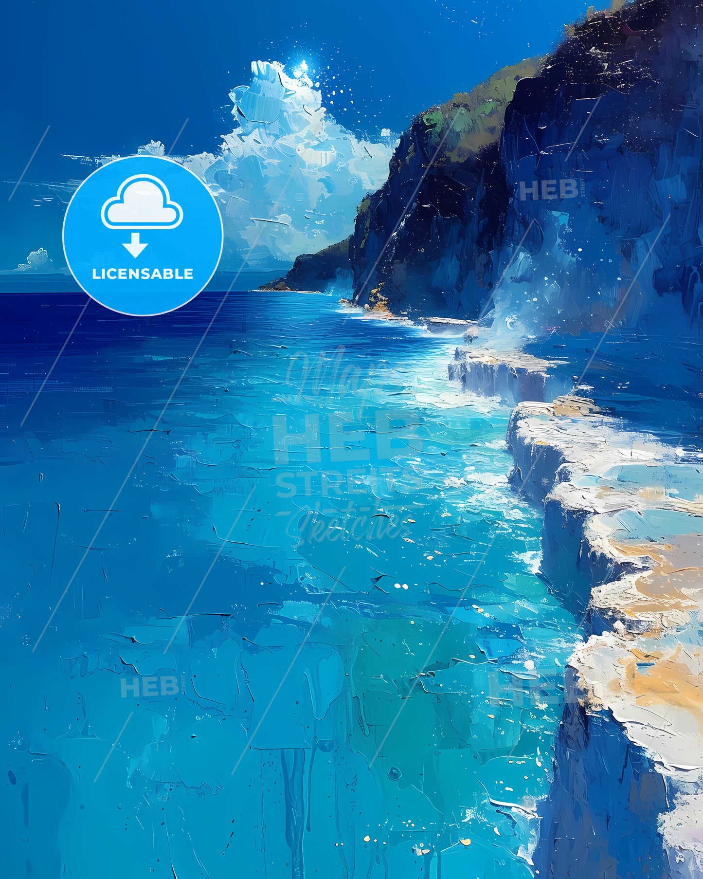 Rotorua, New Zealand - A Blue Water And Rocky Cliffs