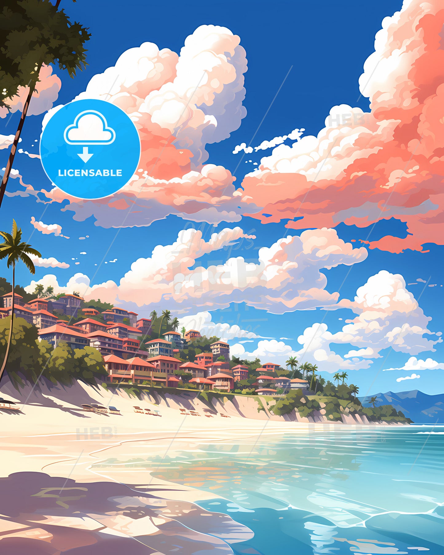 Boracay, Philippines - A Beach With Buildings And Palm Trees