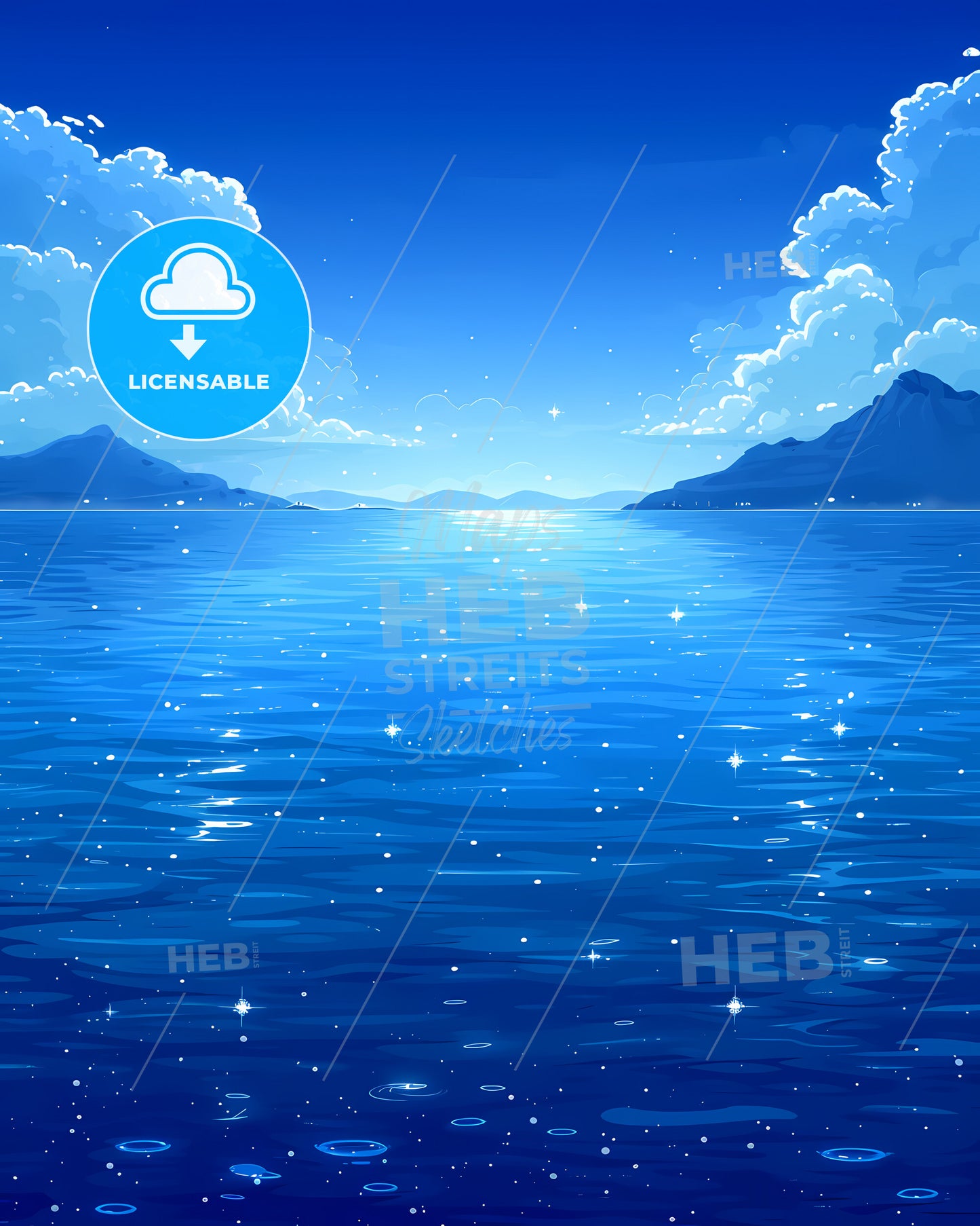 Blue Lagoon, Iceland - A Blue Water With Mountains And Clouds