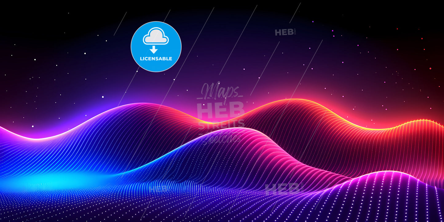 Abstract Neon Wallpaper - A Colorful Lines Of Dots