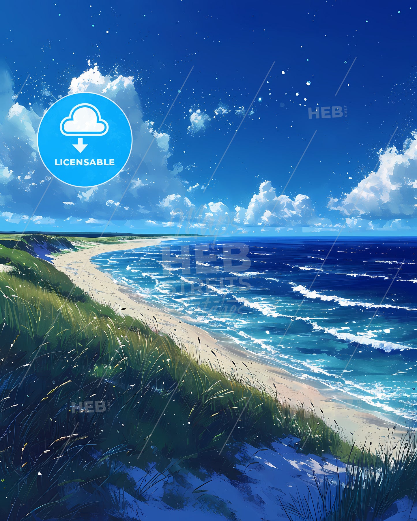 Sylt Beach, Germany (North Sea) - A Beach With Grass And Water