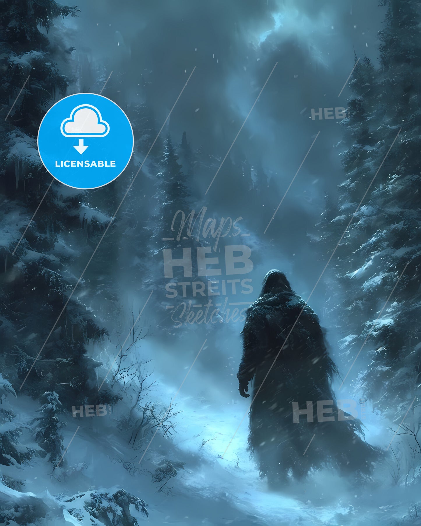 An Epic Winter Forest - A Person Walking In The Snow