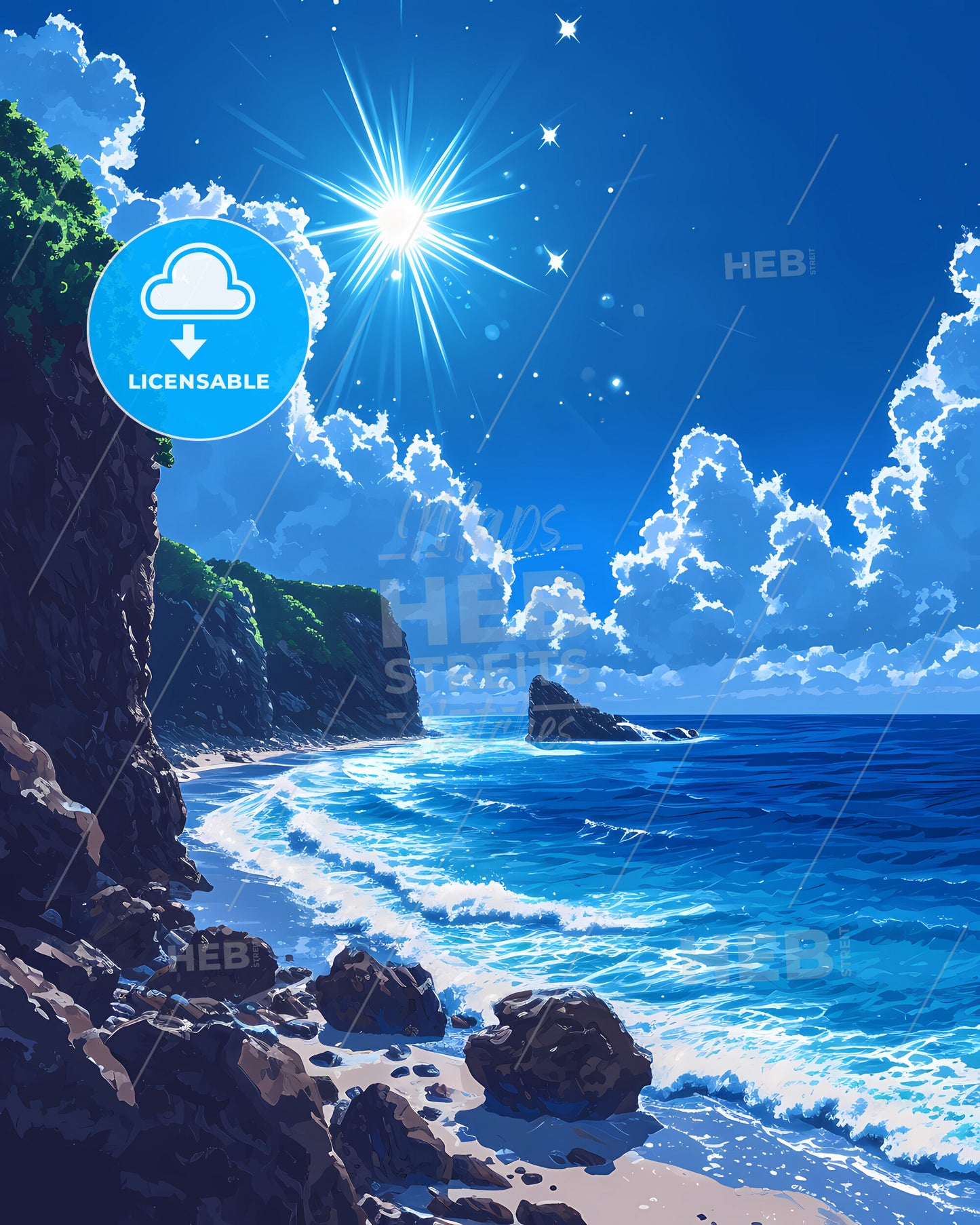 Bathsheba Beach, Barbados - A Beach With Rocks And Water And A Sunny Sky