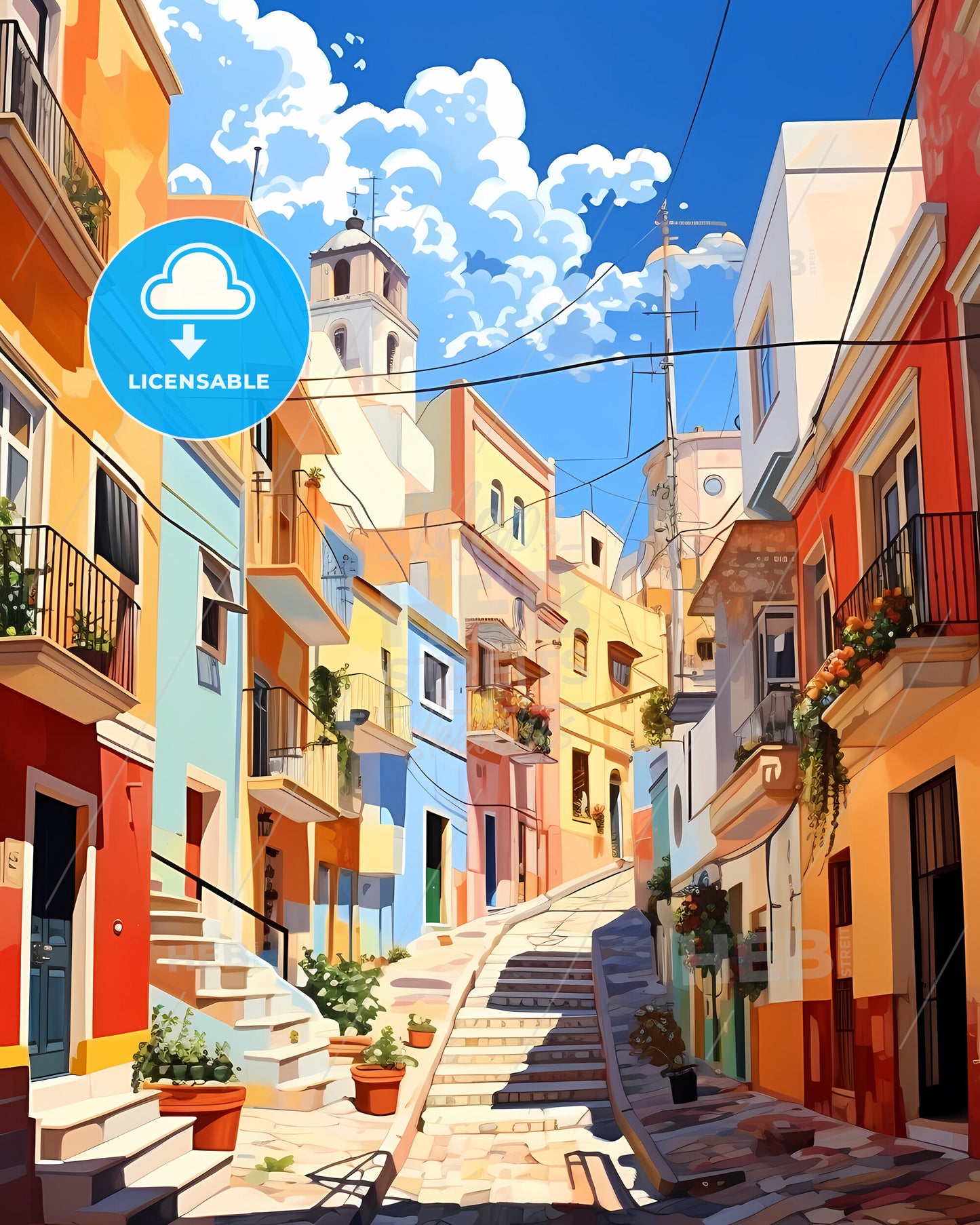 Odessa, Ukraine - A Colorful Buildings On A Street