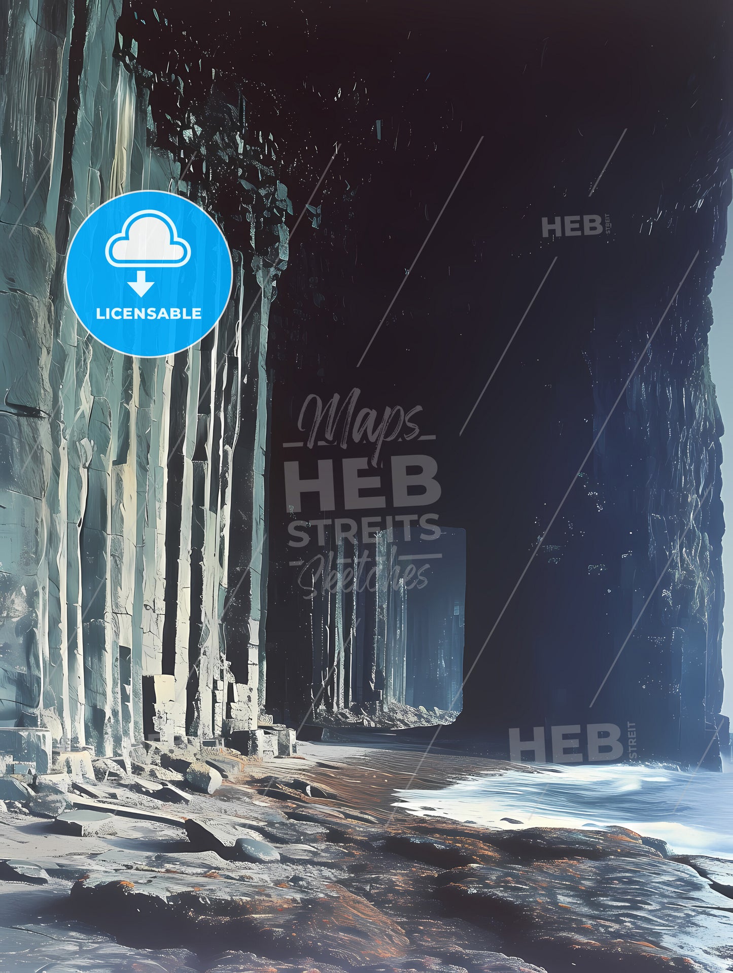 Fingal's Cave - A Cave With A Large Rock Wall