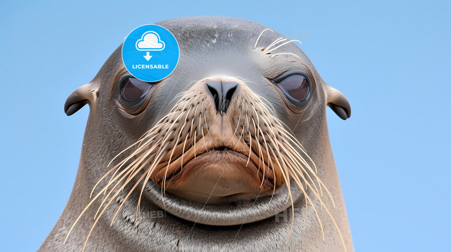 A Cute Seal Off Southern California's Channel Islands - A Close Up Of A Seal