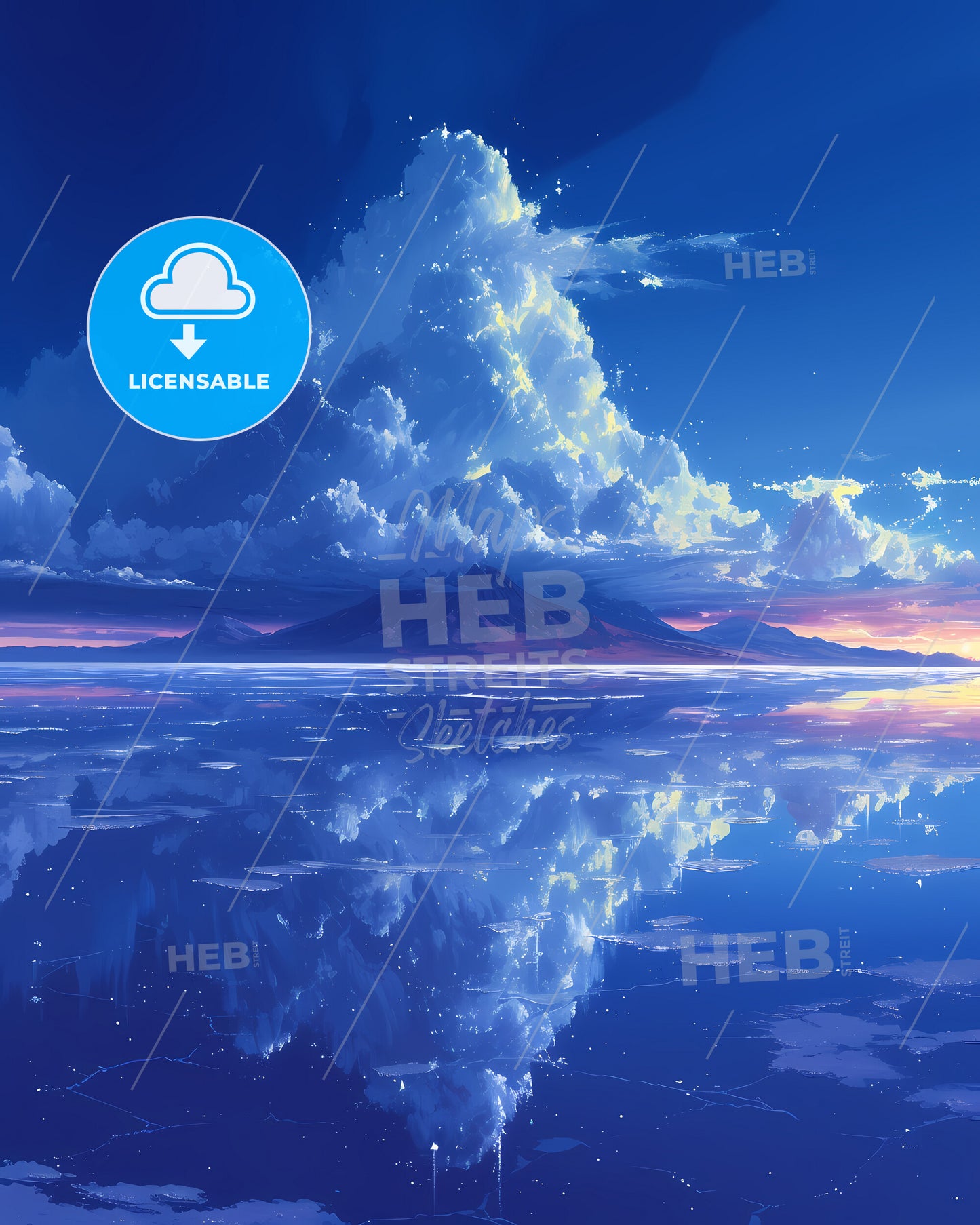 Salar De Uyuni, Bolivia - A Mountain In The Distance