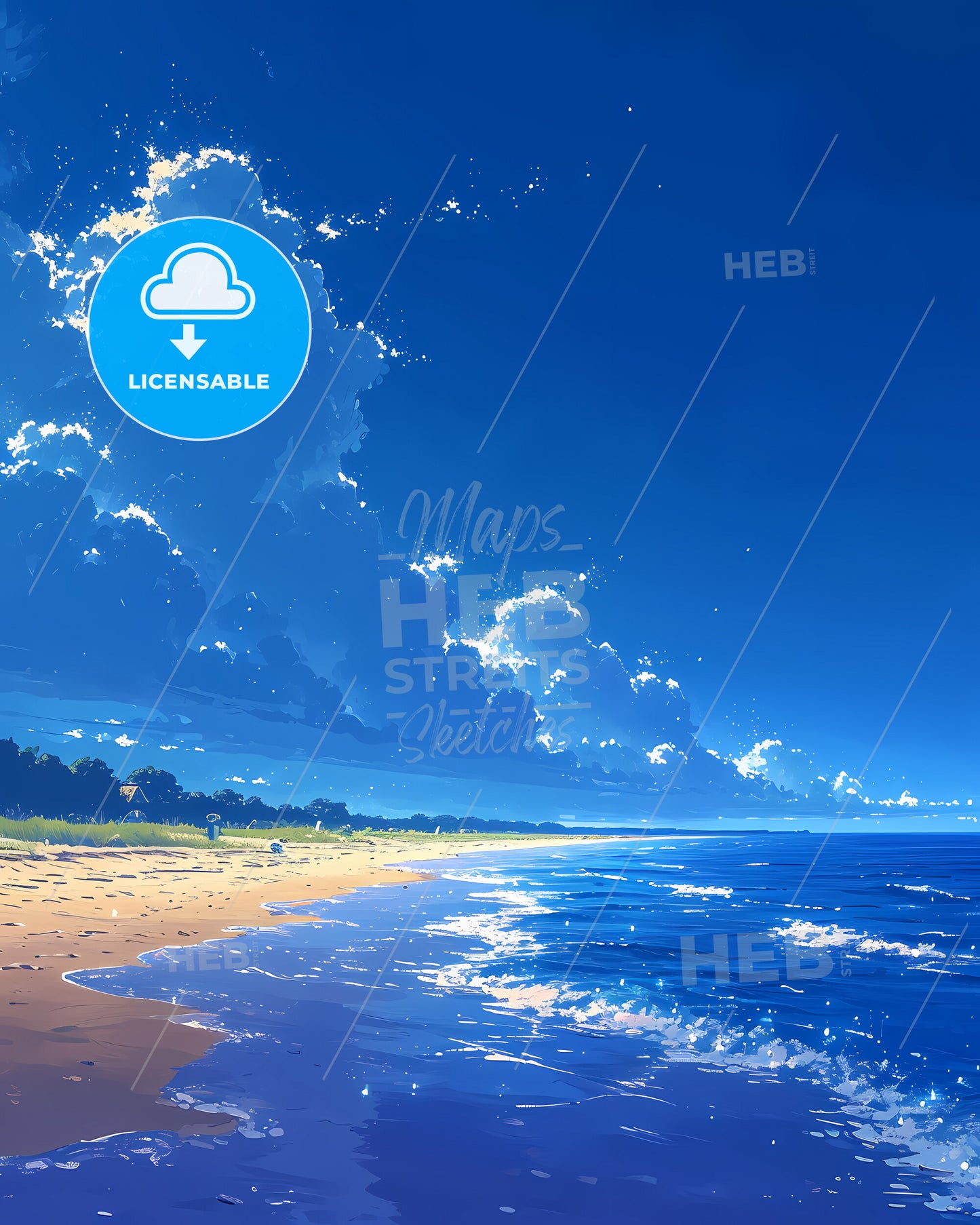 Usedom Beach, Germany (Baltic Sea) - A Beach With Trees And Water