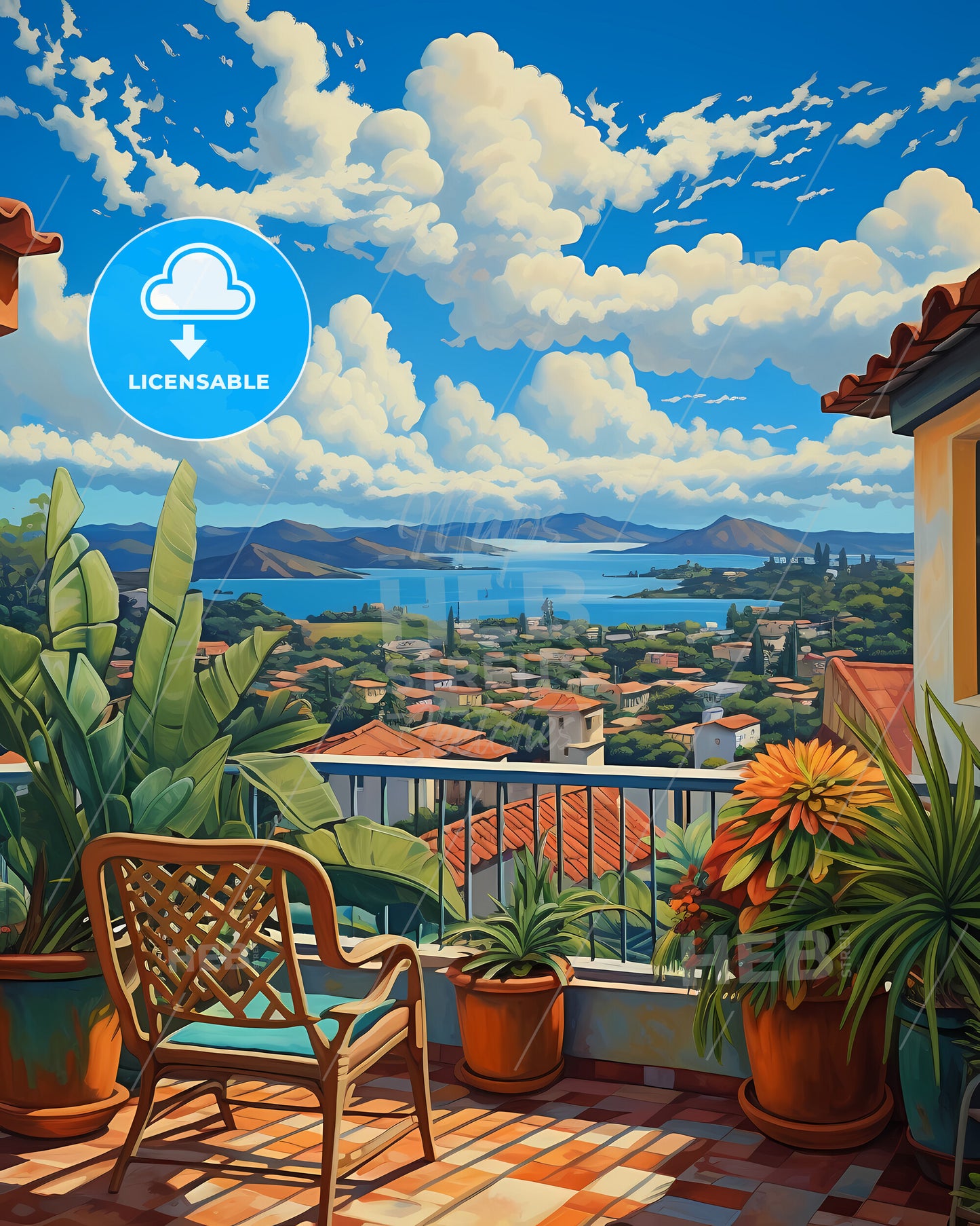 On The Roof Of Hawaii, United States - A Balcony With A View Of A City And Water