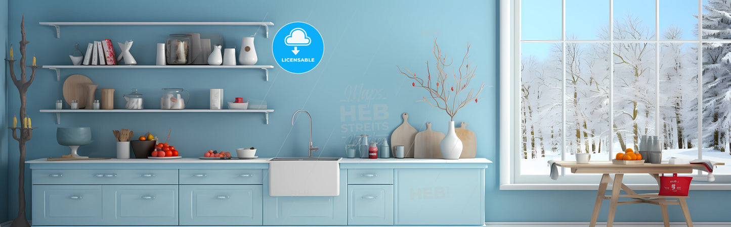 Outstanding Banner For Kitchen Wall Art - A Kitchen With White Cabinets And White Vases