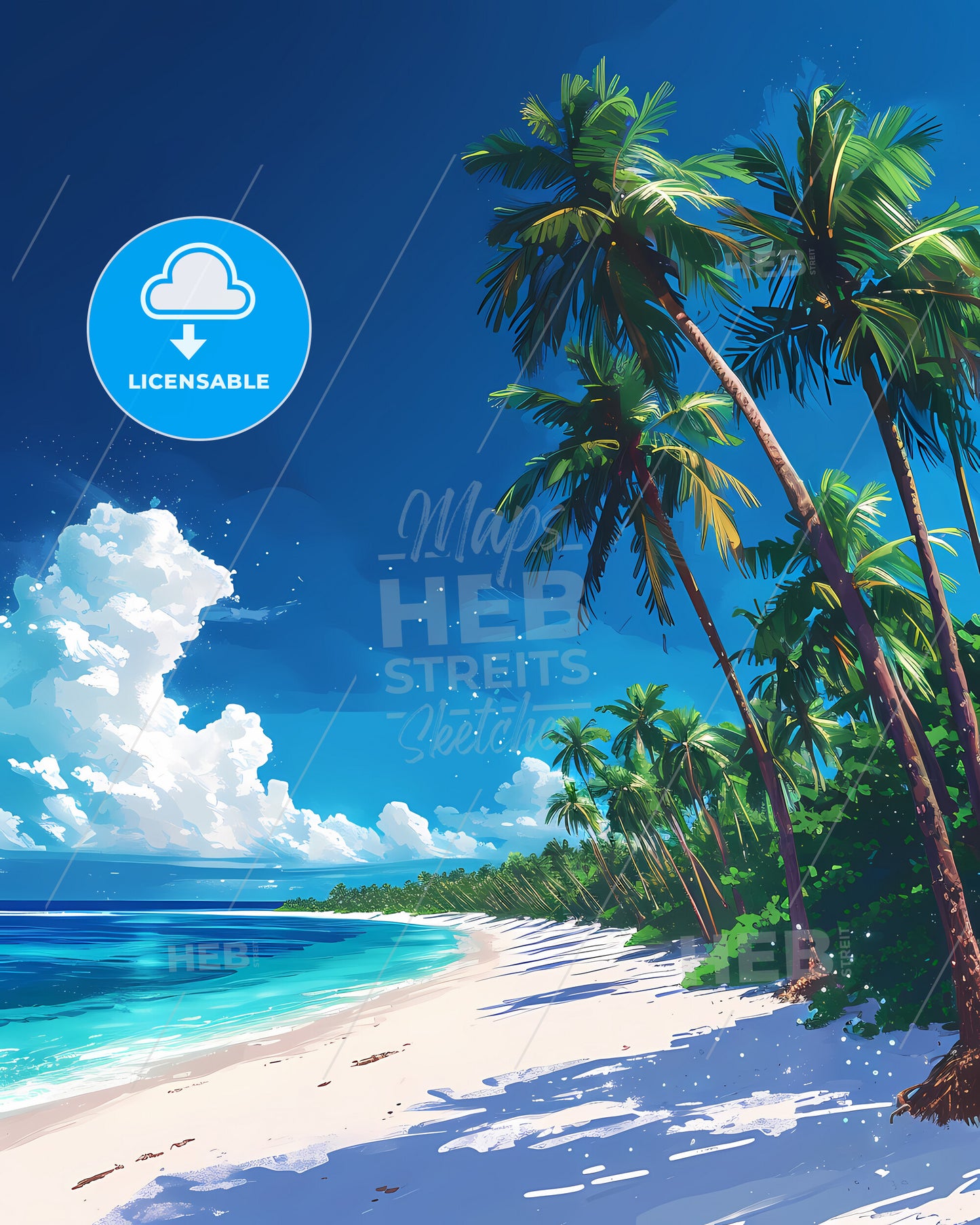 Nacpan Beach, Philippines - A Beach With Palm Trees And A Body Of Water