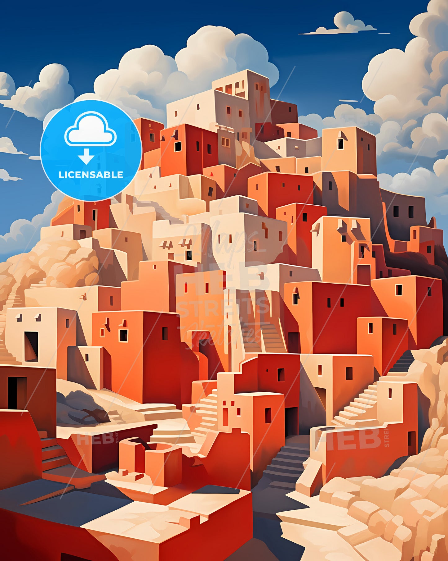 Baku, Azerbaijan - A Painting Of A City