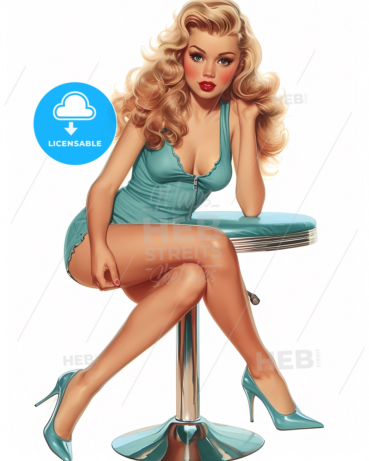 Deep Sea Fisherman - A Woman Sitting On A Table