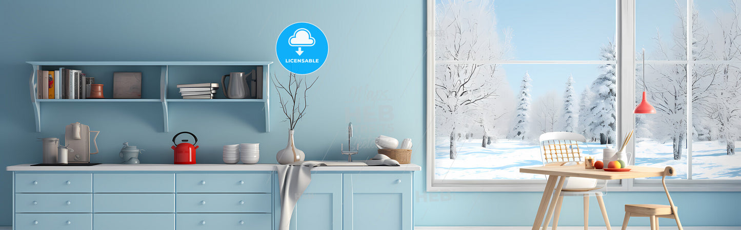 Outstanding Banner For Kitchen Wall Art - A Kitchen With A Window And A Sink