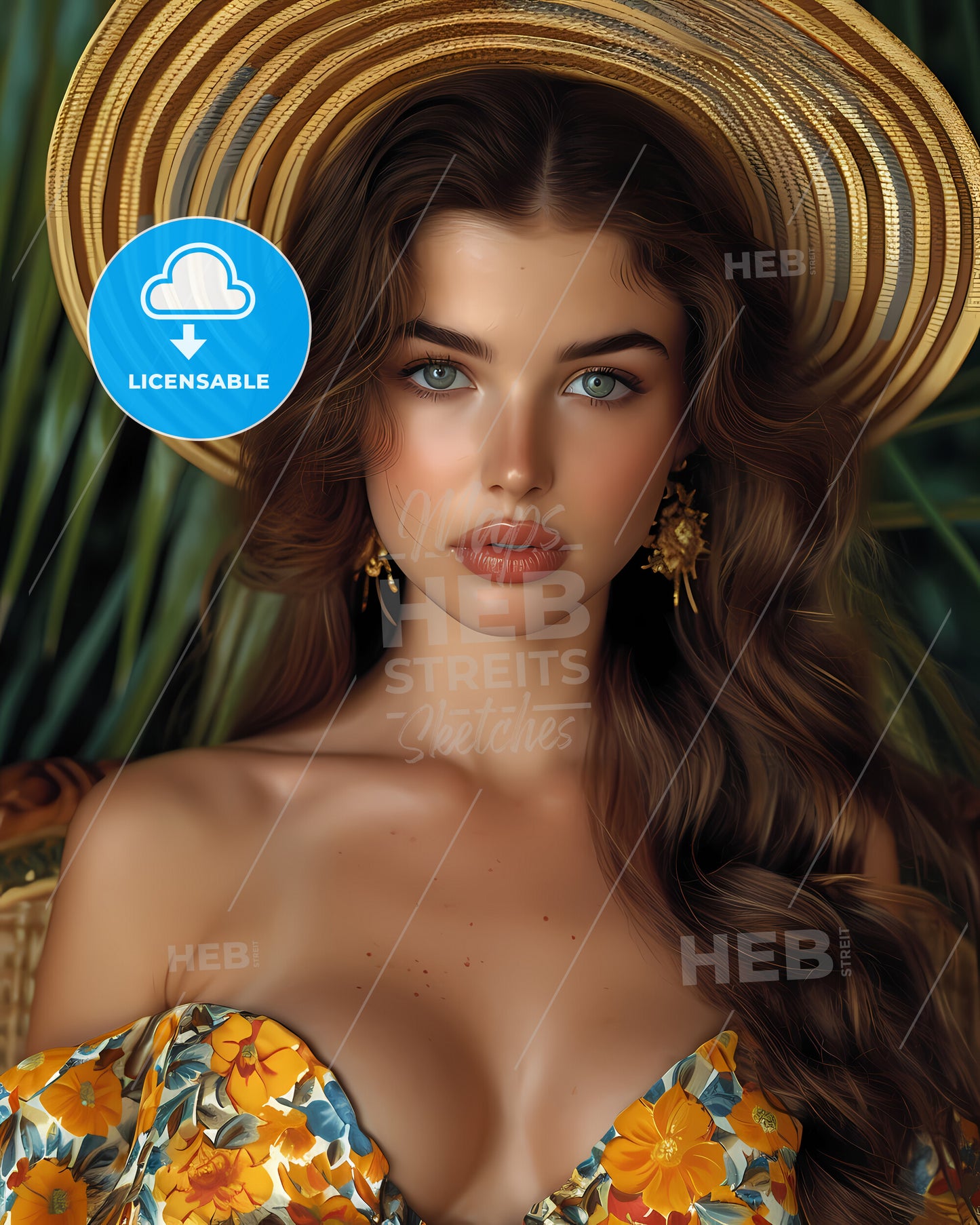 Posters And Announcements Design - A Woman Wearing A Hat And Garment