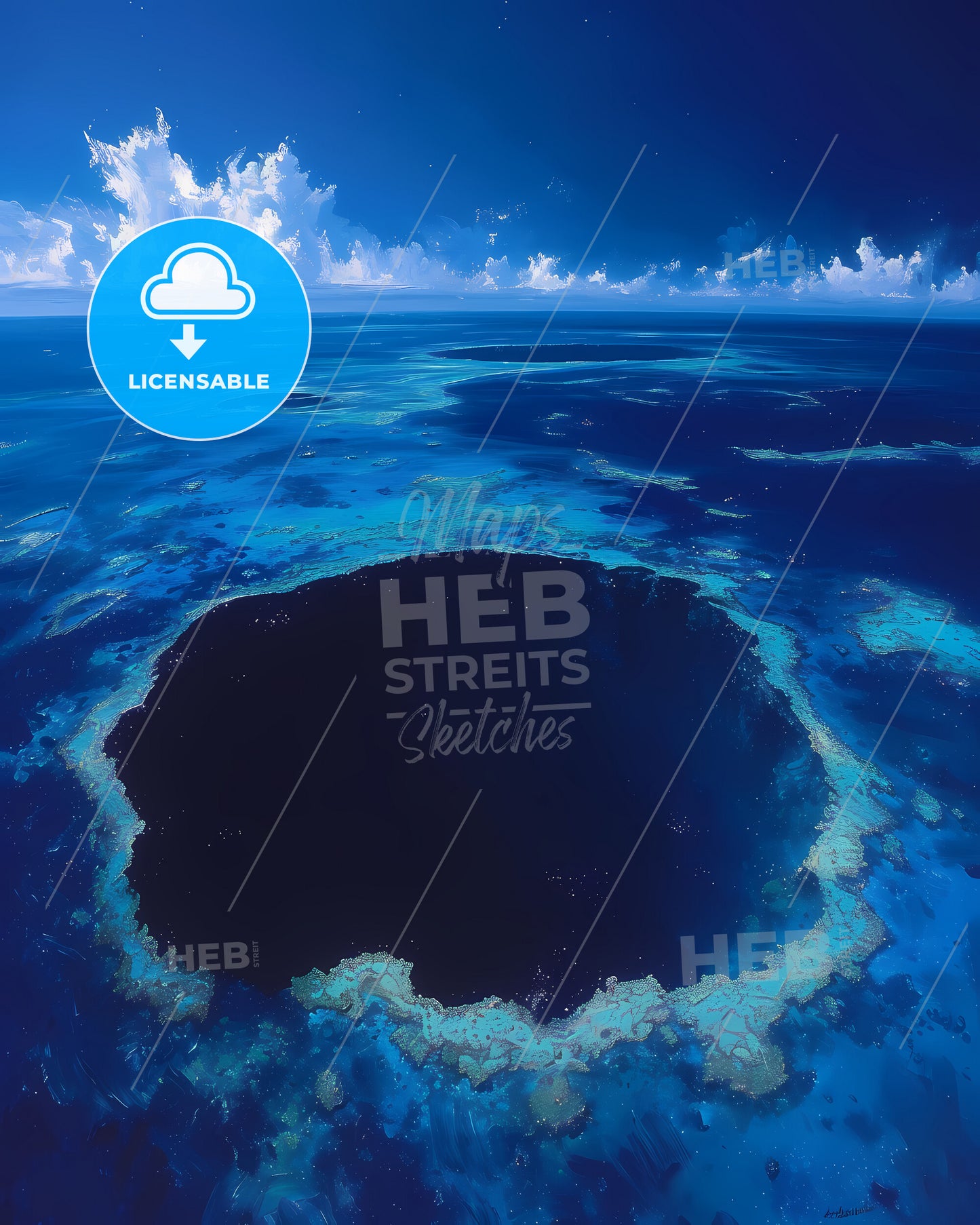 Great Blue Hole, Belize - A Large Black Hole In The Ocean