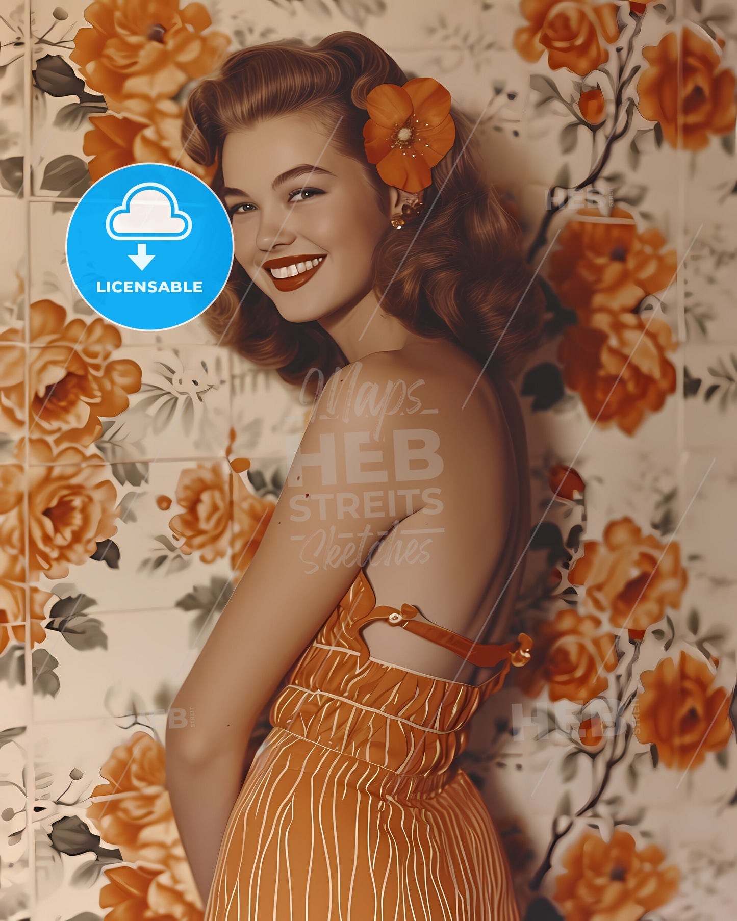 Beautiful Woman Smiling - A Woman Smiling In A Dress