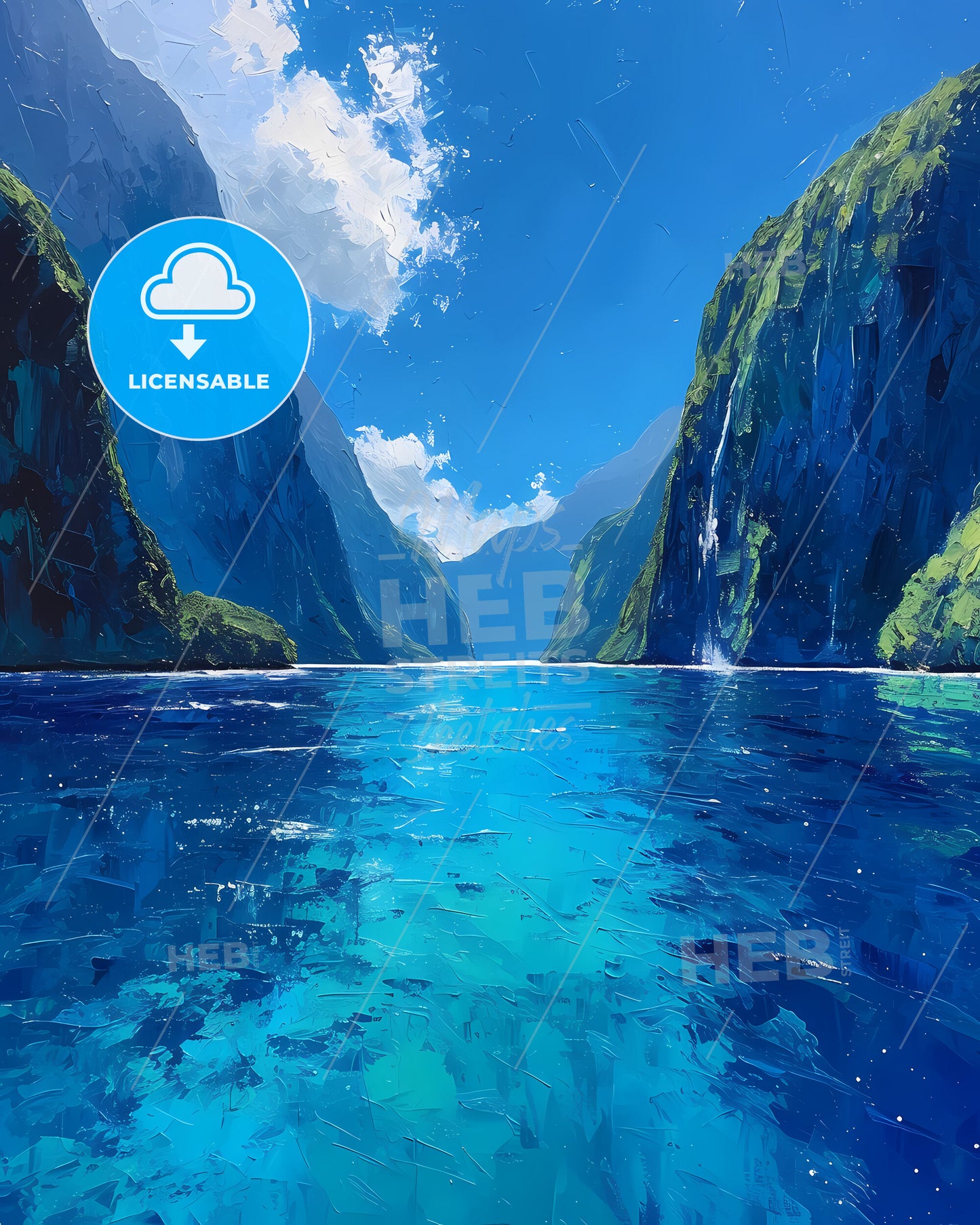 Milford Sound, New Zealand - A Blue Water With Mountains And Blue Sky