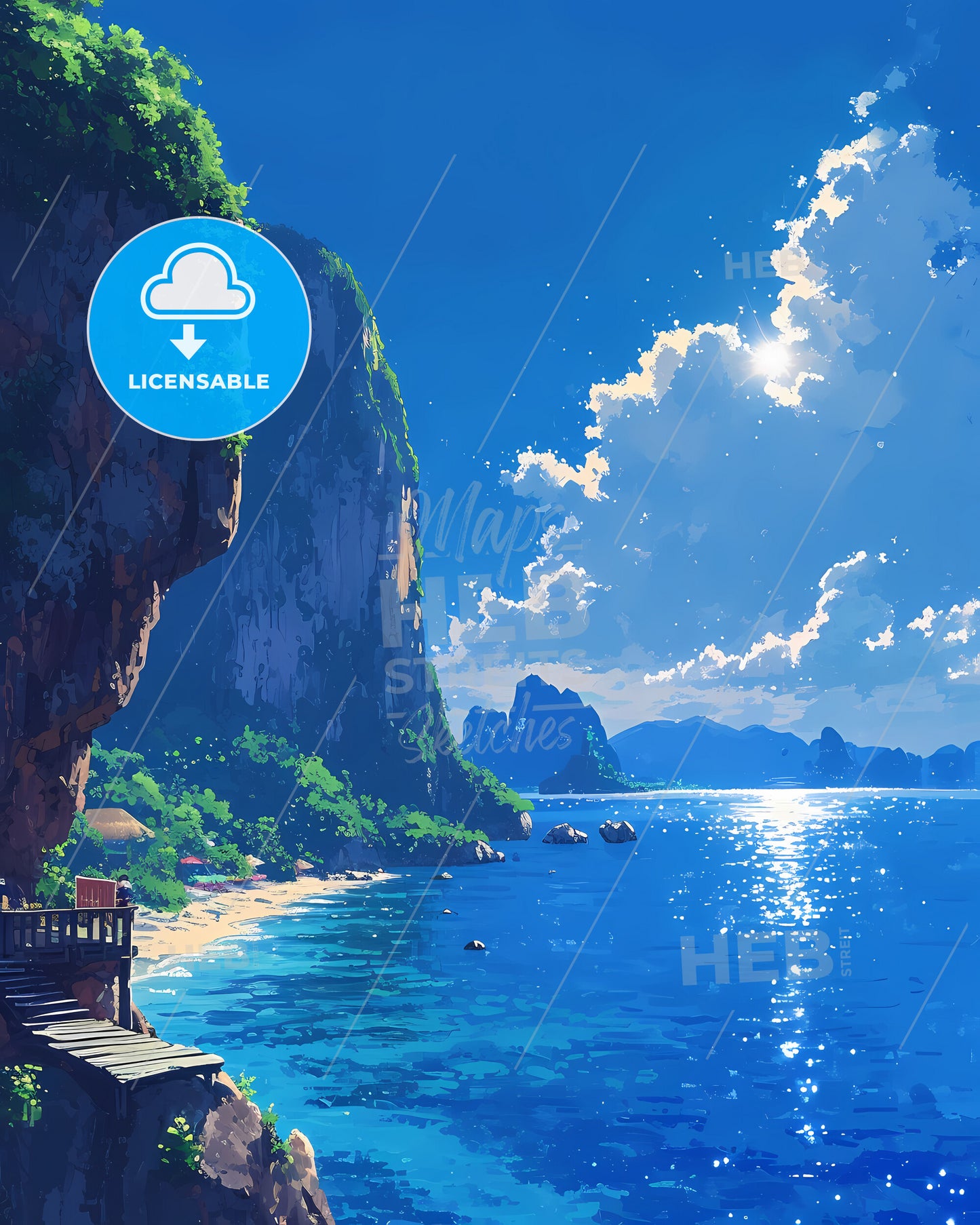 El Nido Beach - A Beach With A Cliff And A Body Of Water