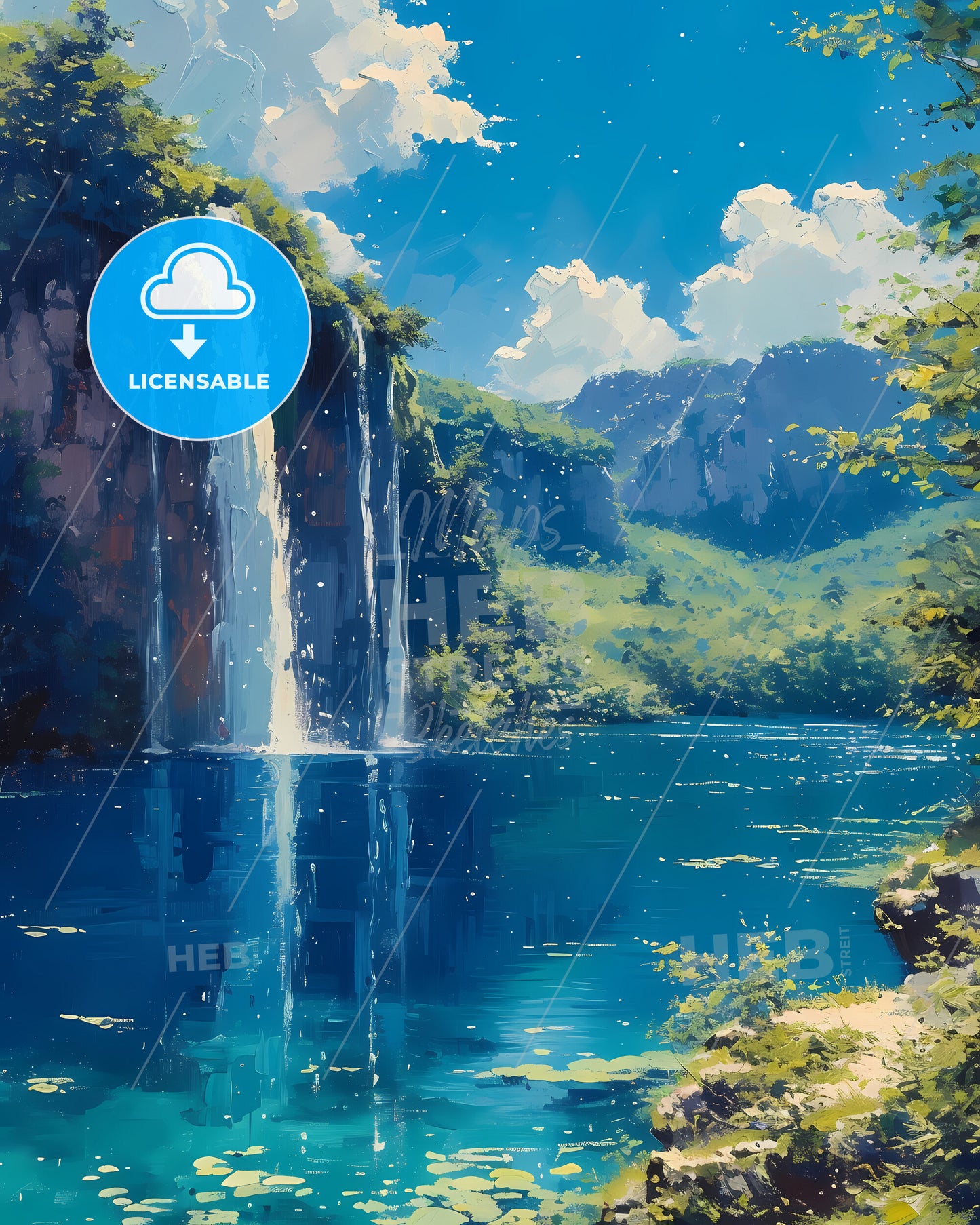 Lake Plitvica, Croatia - A Waterfall In A Body Of Water