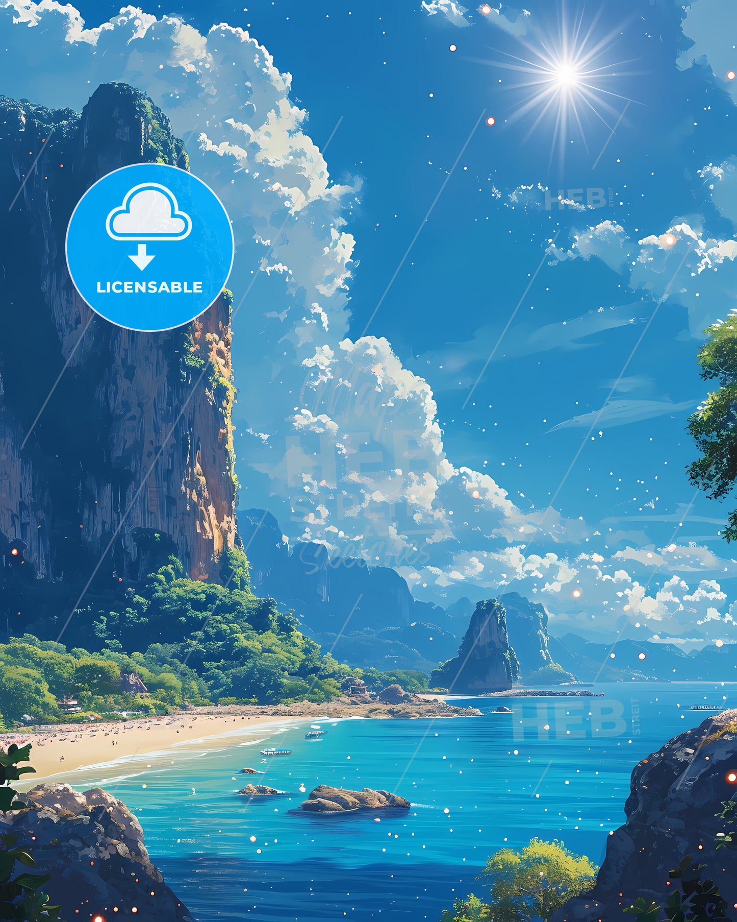 Railay Beach - A Beach With Rocks And Trees