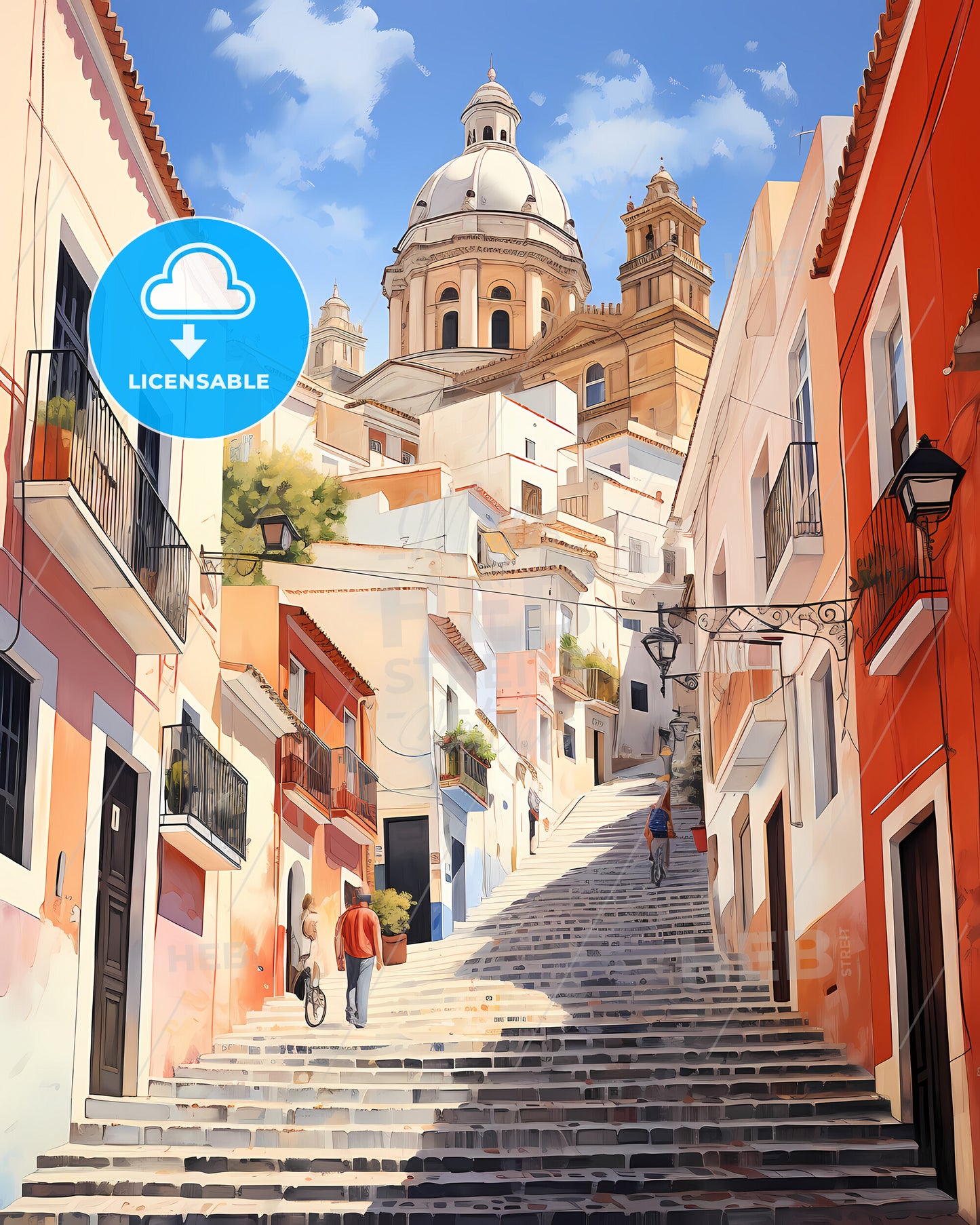 Cagliari, Italy - A Staircase In A City