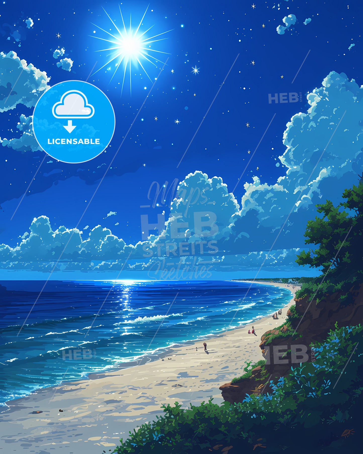 Zingst Beach, Germany (Baltic Sea) - A Beach With Trees And A Bright Sun