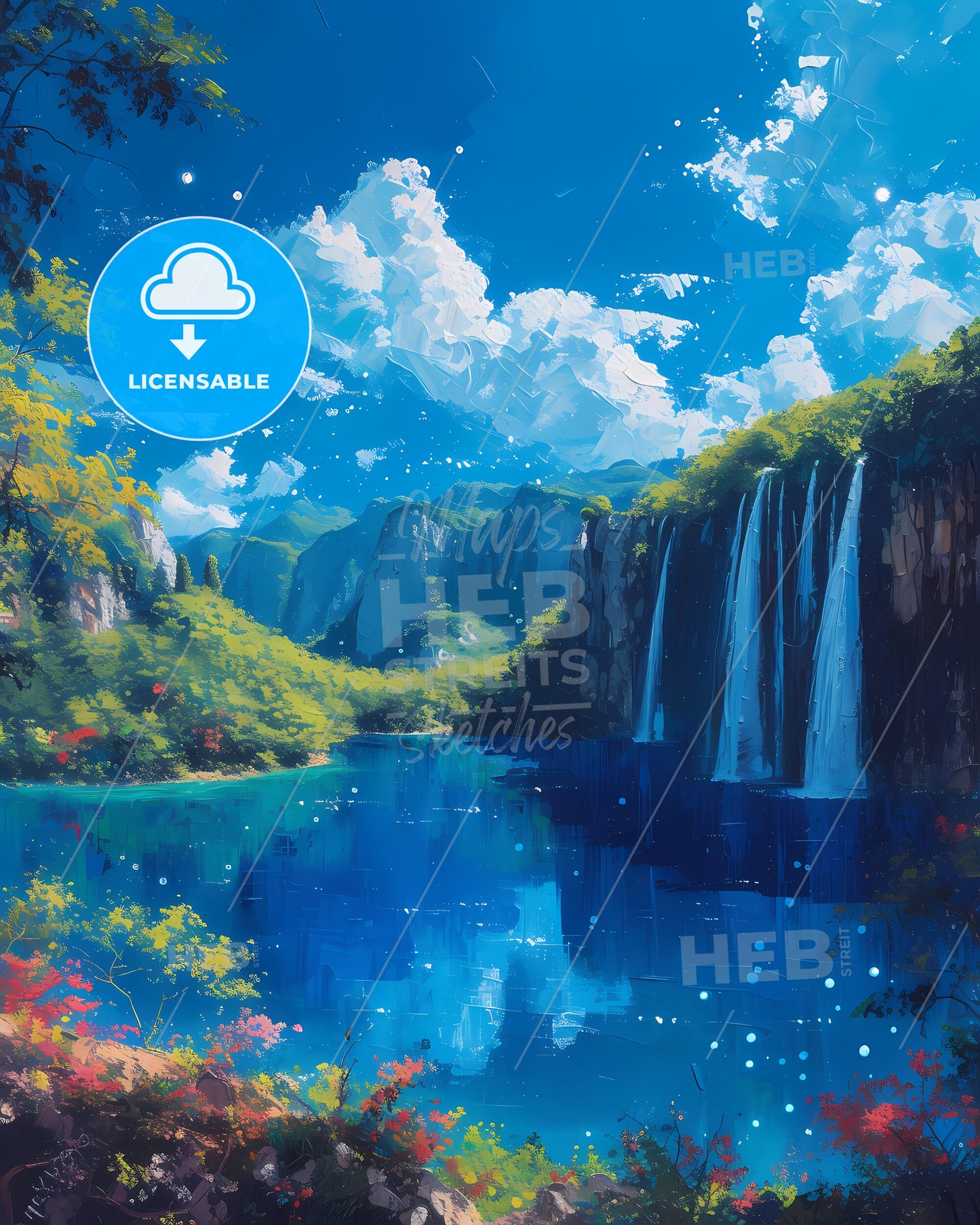 Lake Plitvica, Croatia - A Waterfall In A Forest