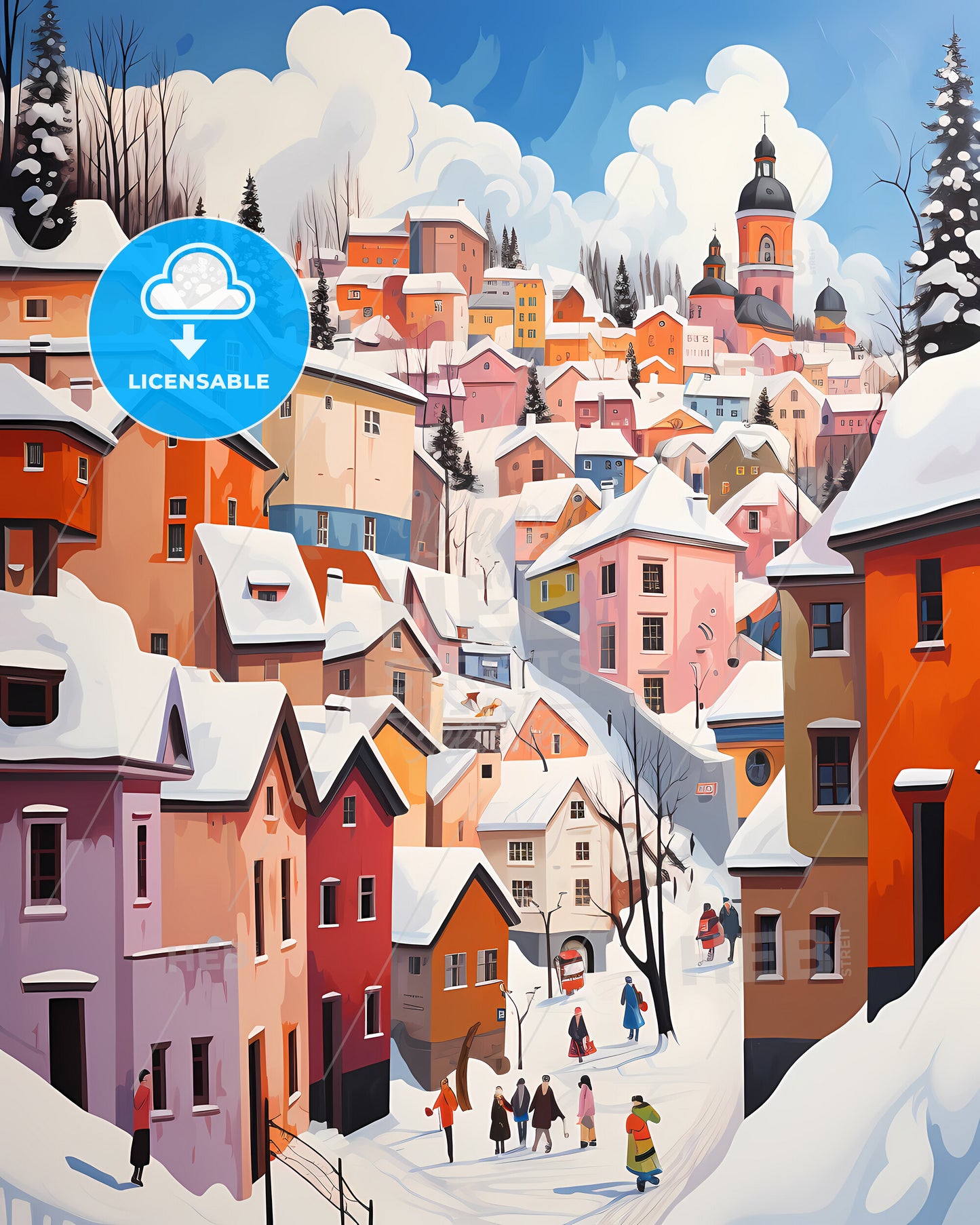 Tampere, Finland - A Colorful Town With Snow On The Ground