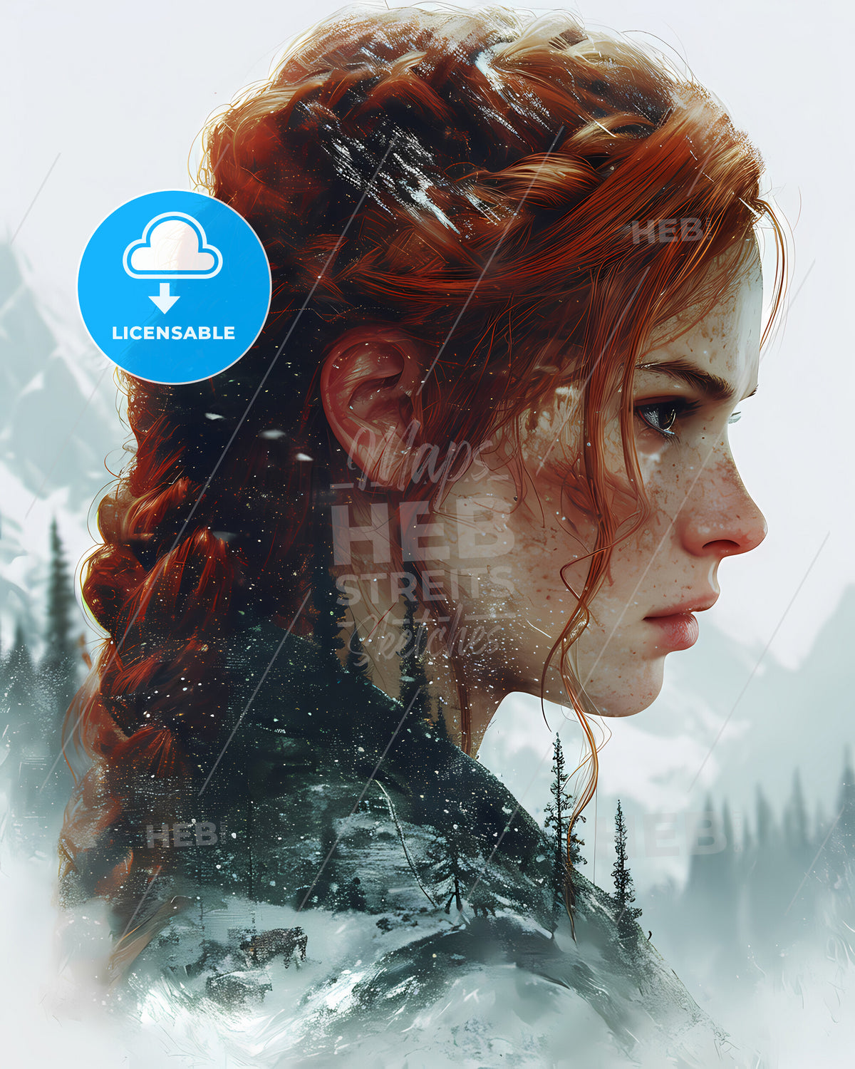 Being Delusional, Double Exposure - A Woman With Red Hair And Freckles
