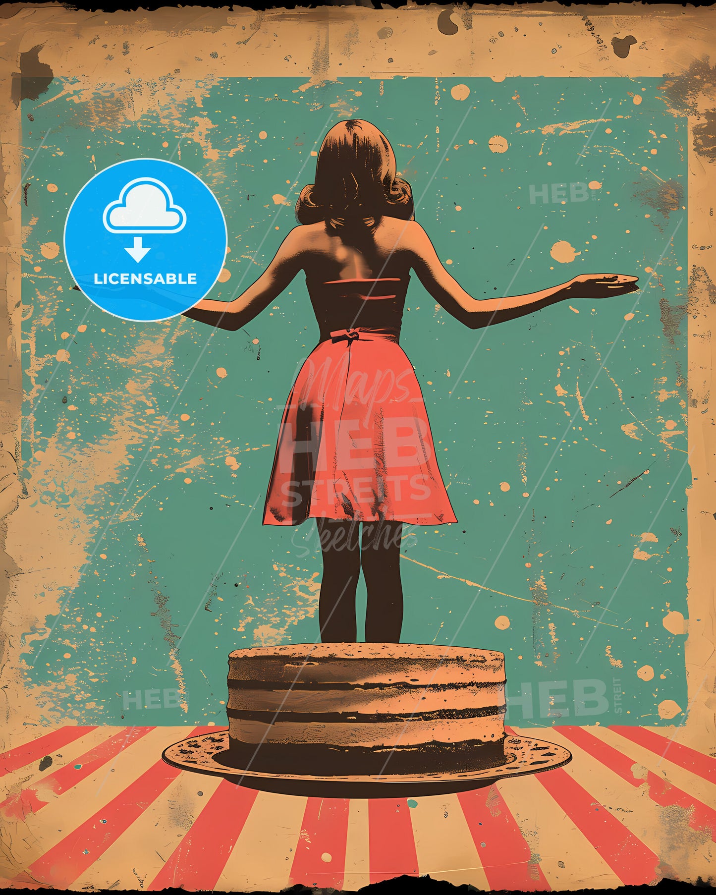 A Super Morbidly Obese Immobile Woman Chef - A Woman Standing On Top Of A Cake