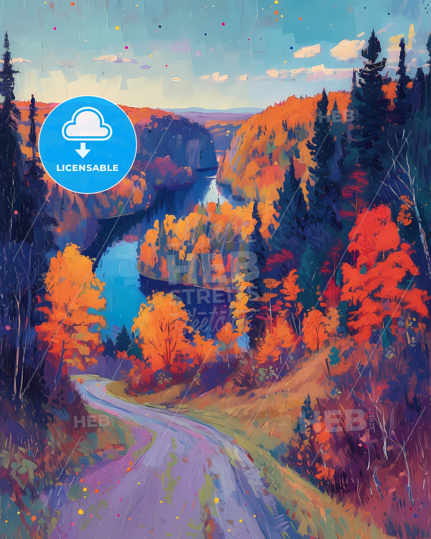 Finger Lakes, Usa - A Road Through A Forest