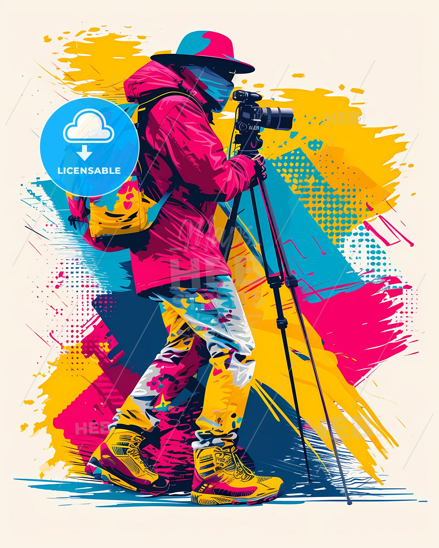 Videographer Filming - A Person With A Camera On A Tripod