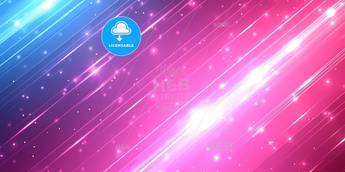 Digital Wallpaper, Abstract Neon Background, Pink Blue Yellow Colorful Glowing Lines - A Colorful Background With Lights And Stars